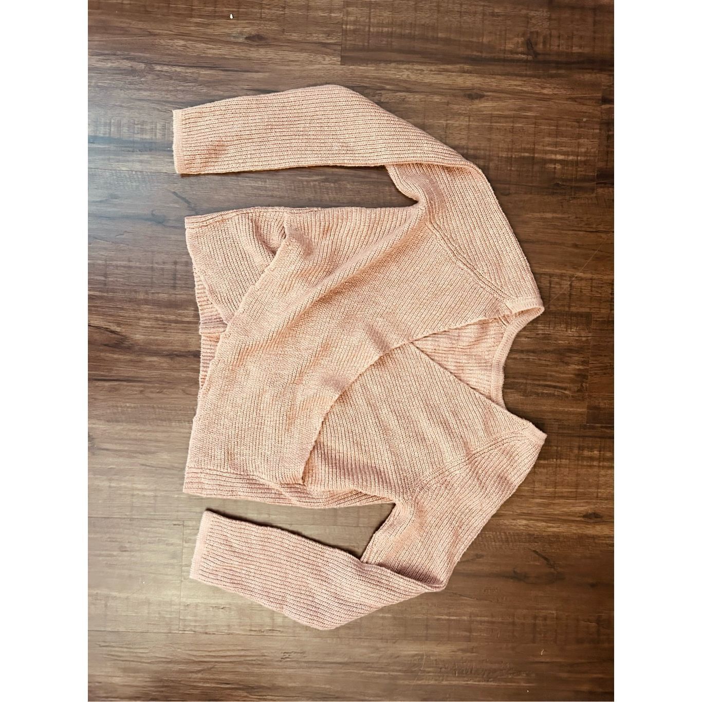 American Eagle Outfitters Aerie American Eagle Pink Ribbed Cross-Back Sweater, Sz Smal Size S / US 4 / IT 40 - 10 Thumbnail