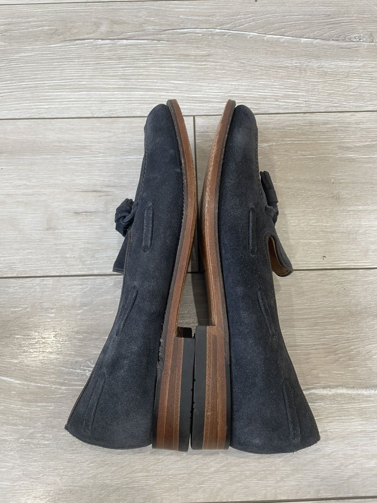 Loake Loake Lincoln Blue Suede Leather Tasselled Shoes Loafers Men Size US 10.5 / EU 43-44 - 4 Thumbnail