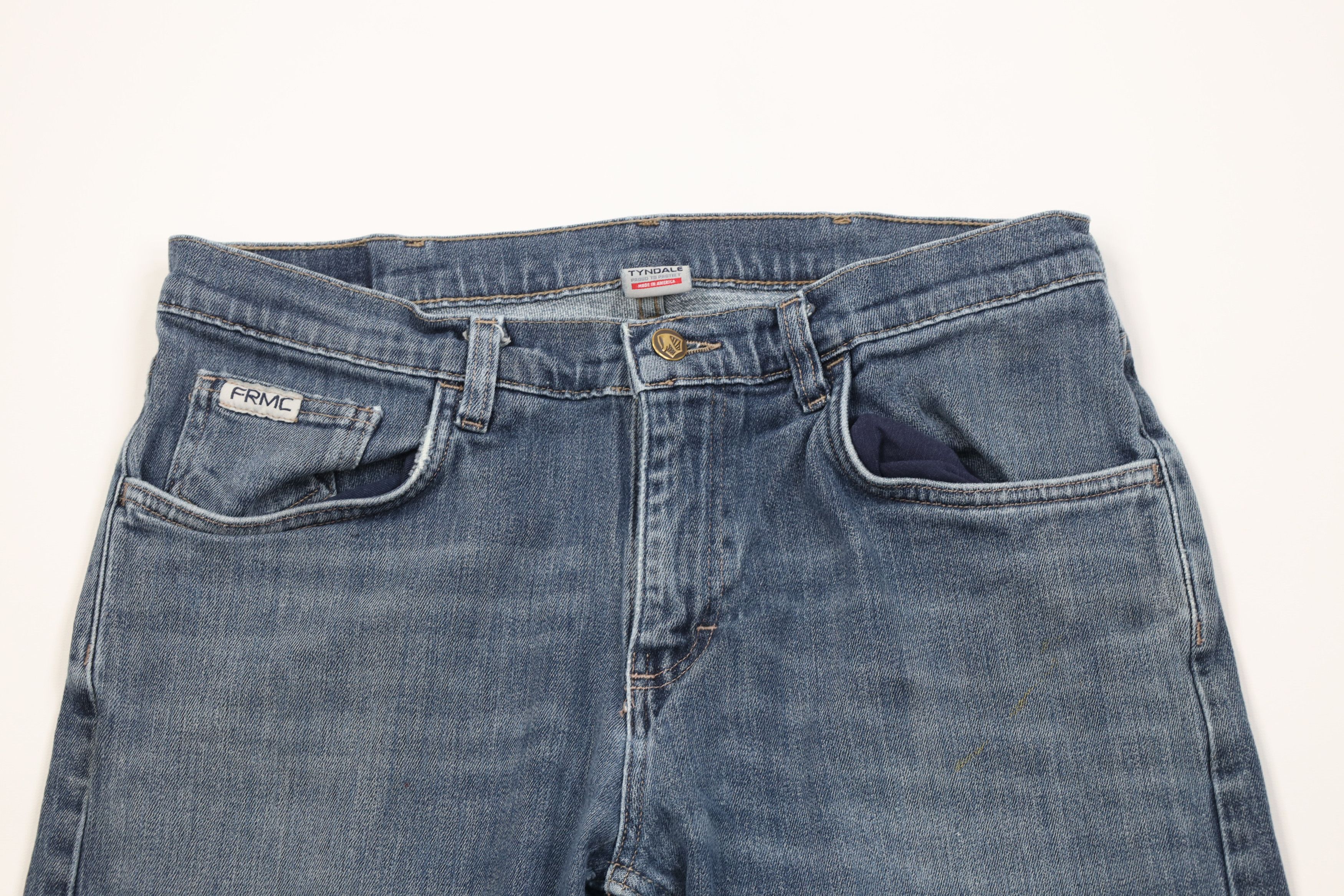 Vintage Tyndale FRMC Fire Flame Resistant Bootcut Denim Jeans USA Size US 32 / EU 48 - 2 Thumbnail