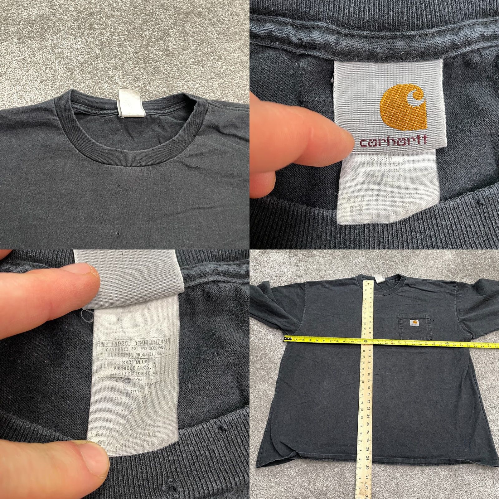 Carhartt Carhartt K126 Original Fit Shirt Mens 2XL Black Crew Neck Long Sleeve Pocket Tee Size US XXL / EU 58 / 5 - 8 Thumbnail