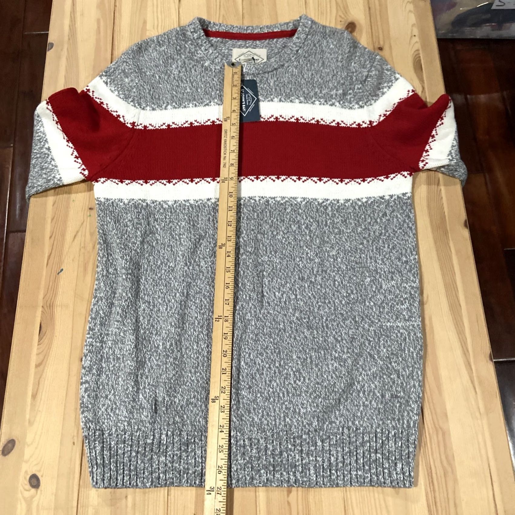 Vintage VINTAGE St. John's Bay Sweater Size Large Wool Cotton Red Fair Isle Pullover Crew Neck Long Sleeve Men 80s Classic Retro Knit Regular Boys/Girls? Size US L / EU 52-54 / 3 - 5 Thumbnail