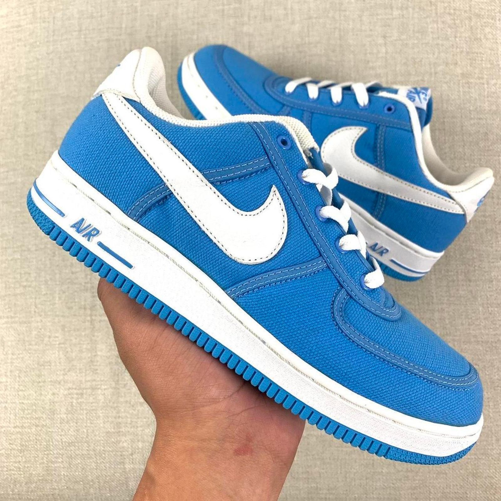 Nike 2003 Nike Air Force 1 Low “UNC Canvas” Size US 7.5 / IT 37.5 - 1 Thumbnail
