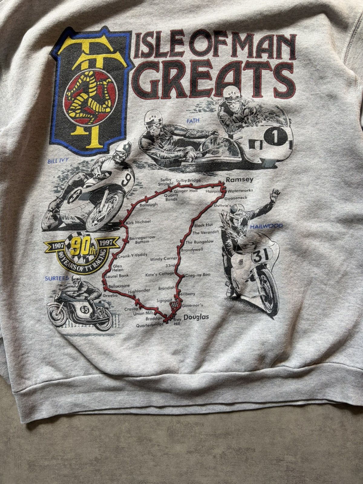 NASCAR 1997 ISLE OF MAN Vintage Racing Rare Tee Shirt Jersey Size US M / EU 48-50 / 2 - 6 Thumbnail