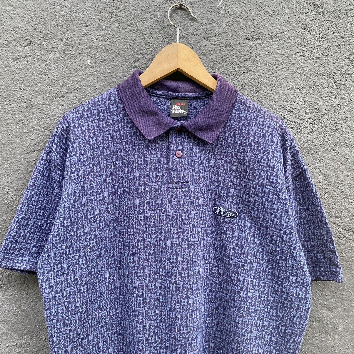 No Fear Vintage Faded 90s No Fear Embroidered Logo Polo Tshirt Size US L / EU 52-54 / 3 - 2 Thumbnail