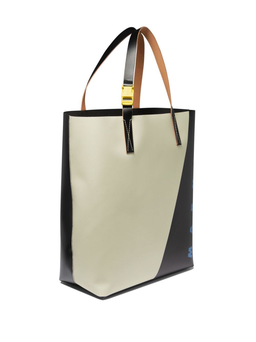 Marni o1w1db11125 Size :OS/ Leather Tote Bag in White/Black Size ONE SIZE - 3 Thumbnail