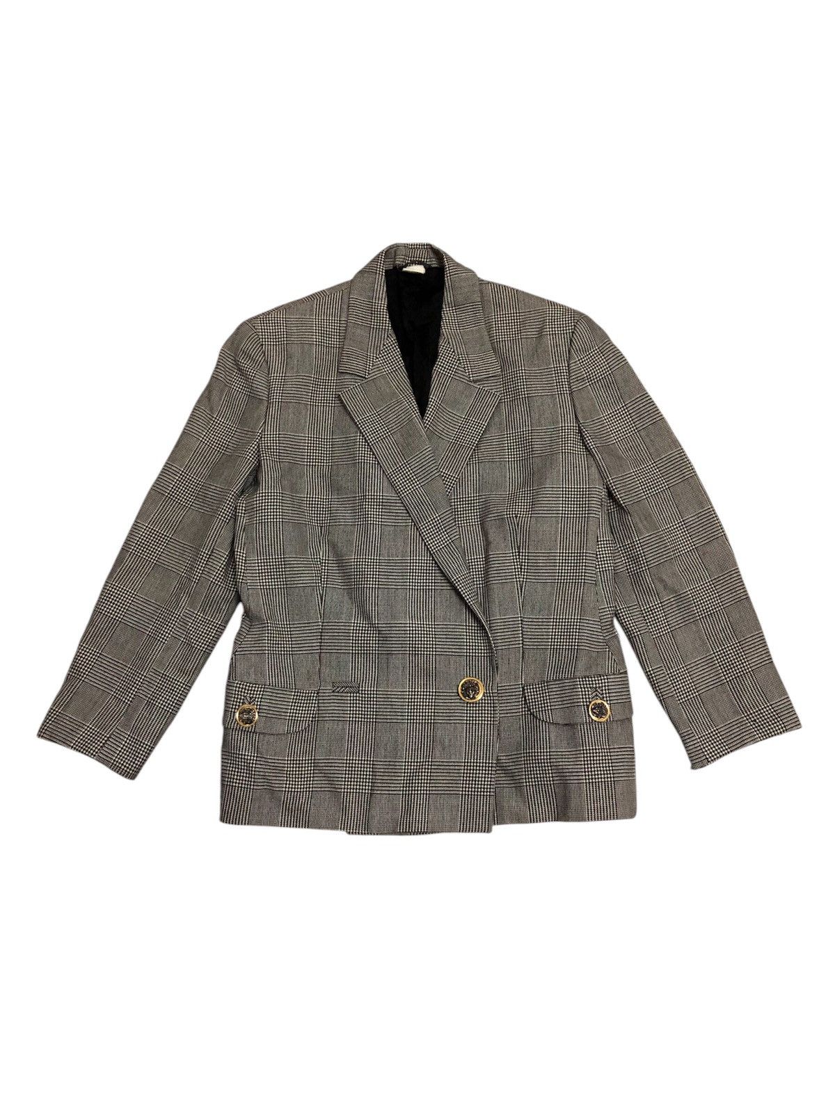 Versace Vintage Gianni Versace Plaid Blazer Coat Size 44R - 1 Thumbnail