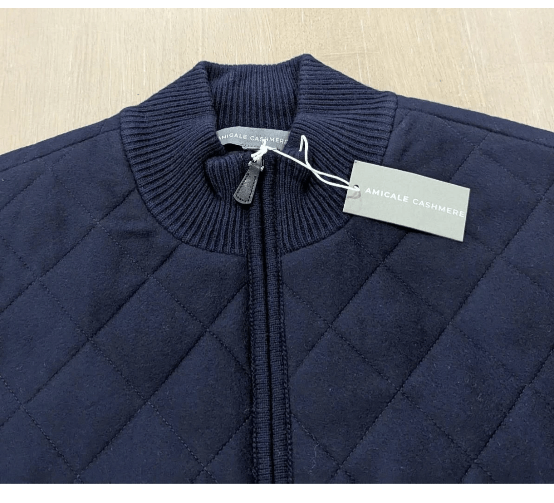Other AMICABLE Mixed Media Wool Blend Puffer Jacket Navy XL Size US XL / EU 56 / 4 - 2 Thumbnail