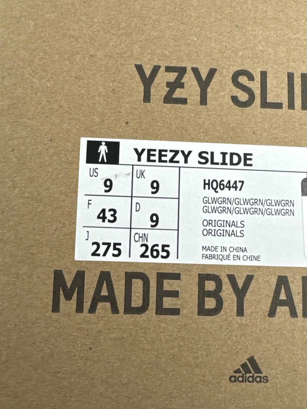 Adidas YEEZY SLIDES GLOW GREEN Size US 9 / EU 42 - 10 Thumbnail