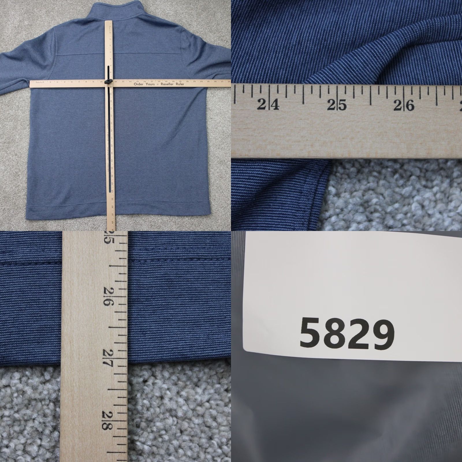 Banana Republic Banana Republic Sweatshirt Mens XL Blue 1/4 Zip Cotton/Polyester Pullover Size US XL / EU 56 / 4 - 9 Thumbnail