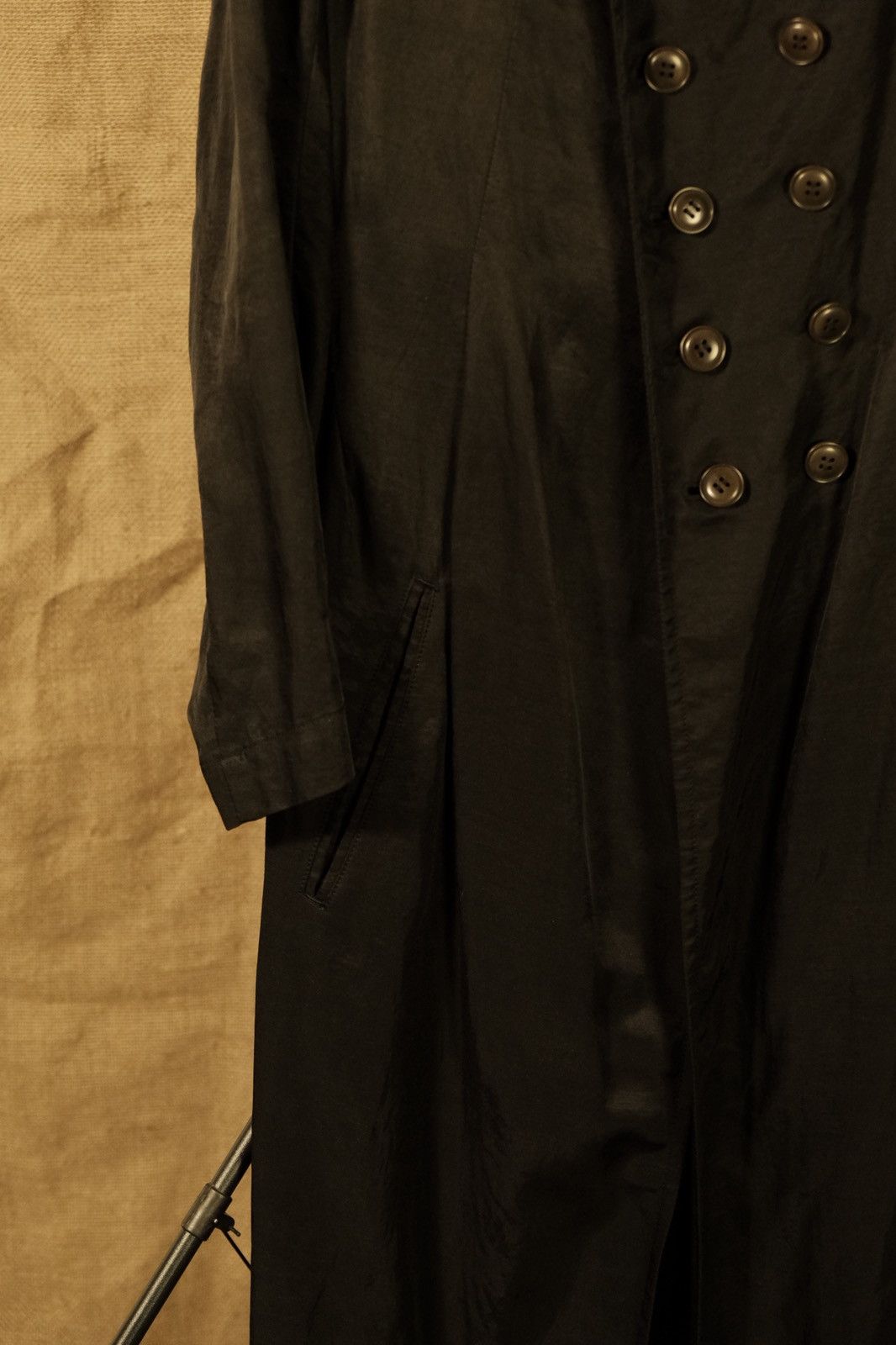 Yohji Yamamoto 2000s Y’s Yohji Yamamoto Military Linen Long Coat Size M / US 6-8 / IT 42-44 - 4 Thumbnail