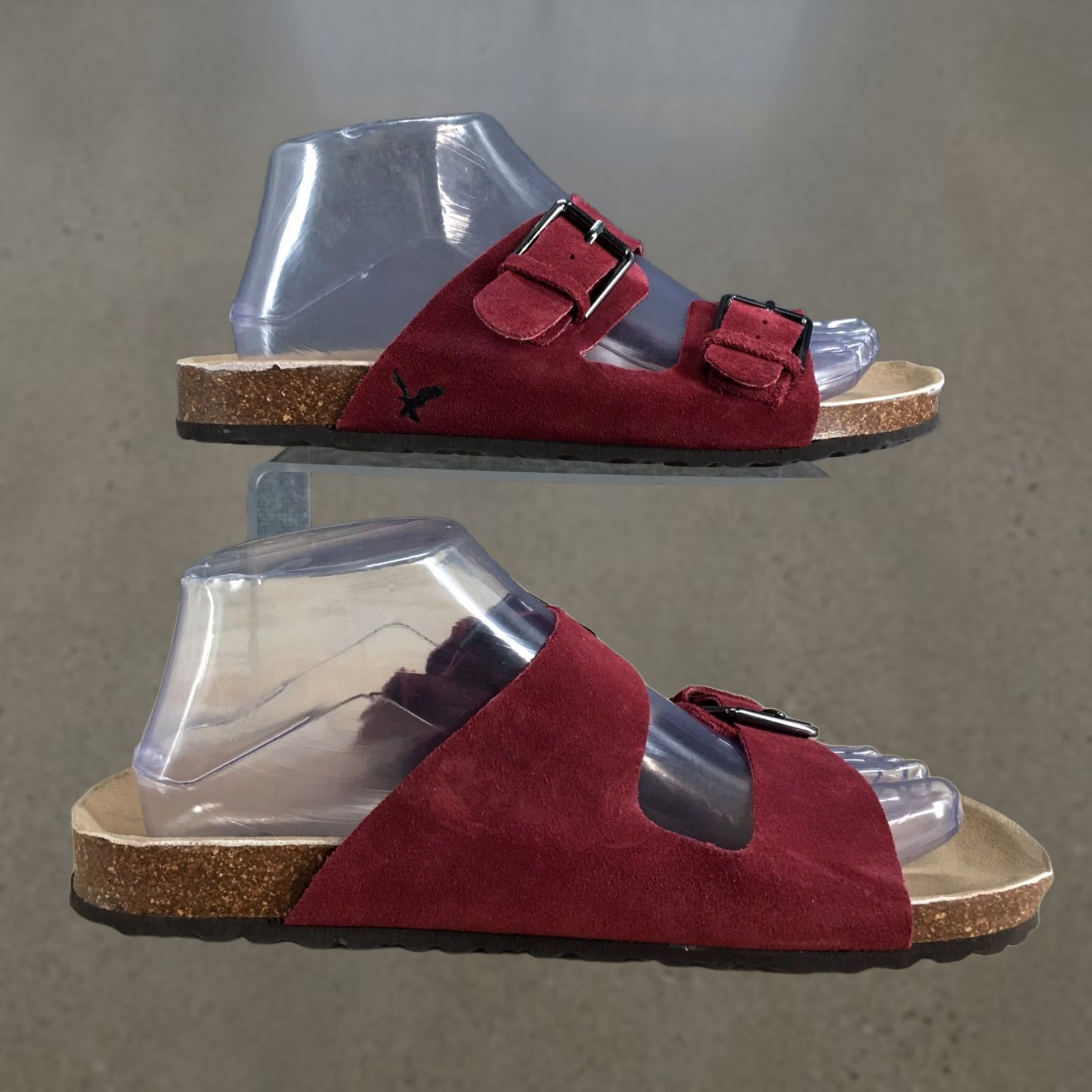 American Eagle Outfitters American Eagle Outfitters Sandals Womens 8 Slide Burgundy Buckle Comfort Casual Size US 8 / IT 38 - 1 Thumbnail
