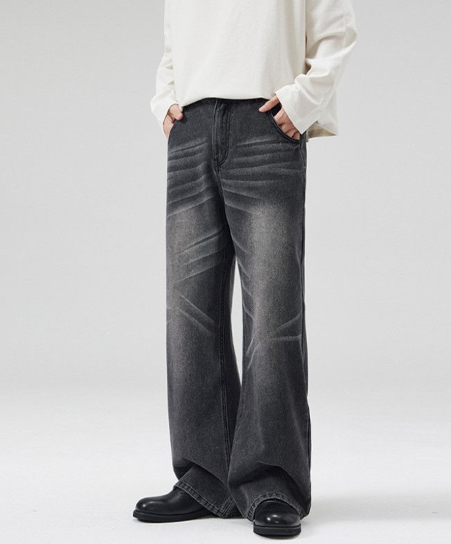 Japanese Brand American high street style men's loose washed jeans Size US 32 / EU 48 - 2 Thumbnail