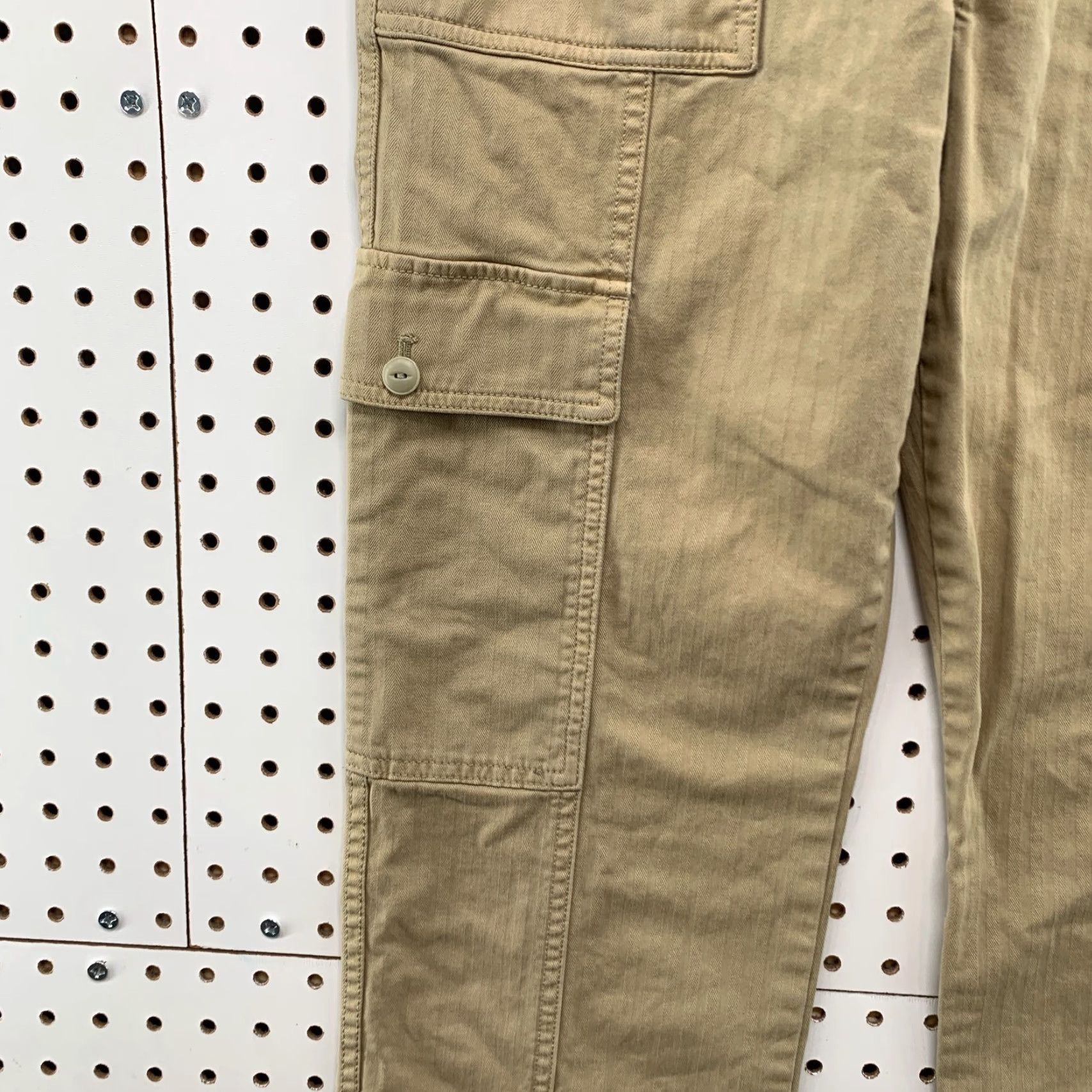 Madewell VINTAGE Madewell Cargo Pants Women's Size 28 Cotton Canvas Straight Fit 90s Style Tan Size 28" / US 6 / IT 42 - 5 Thumbnail