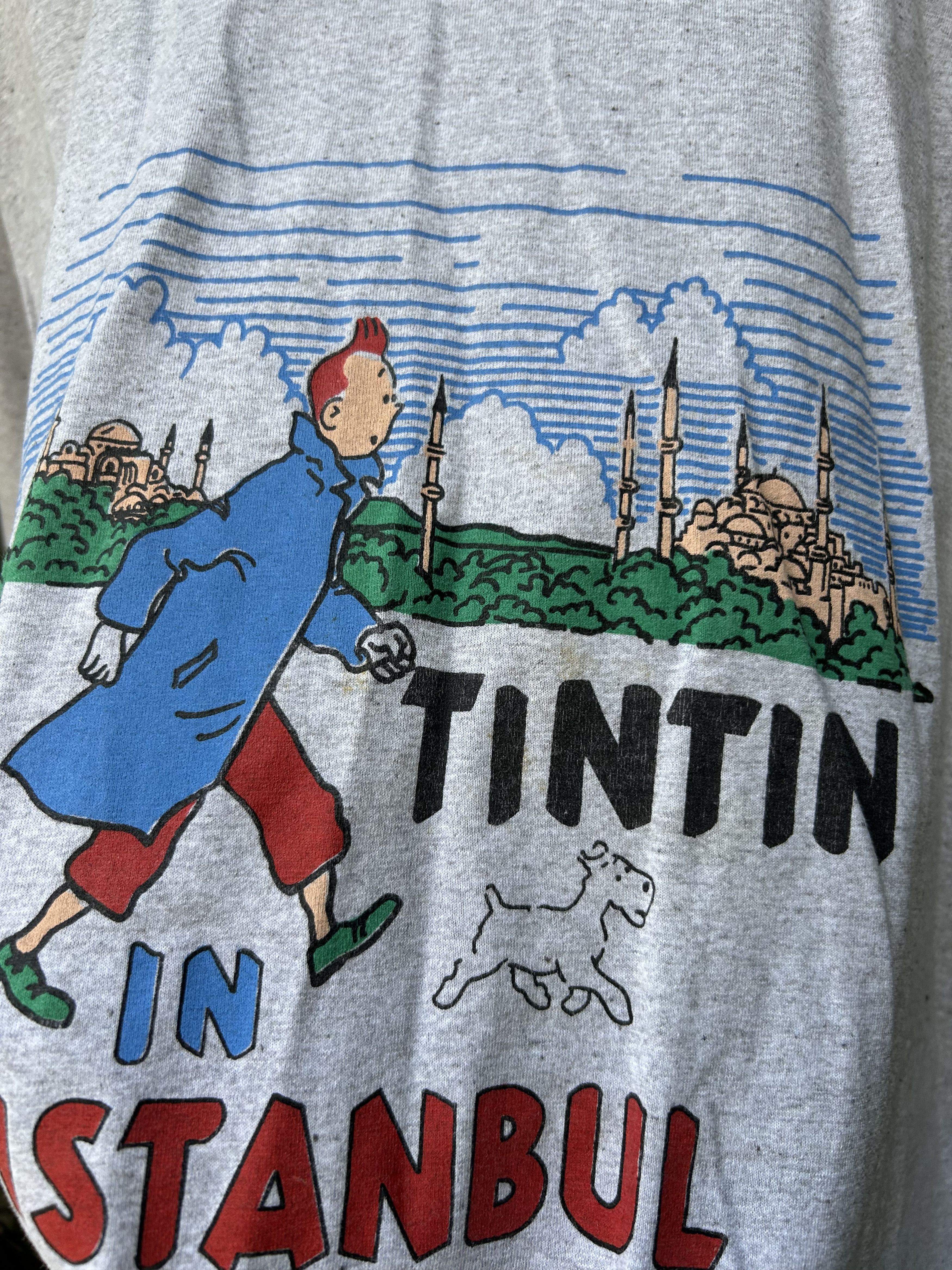 Cartoon Network Vintage 90s Tintin in Istanbul Comics Cartoon T-shirt Size US XXL / EU 58 / 5 - 6 Thumbnail