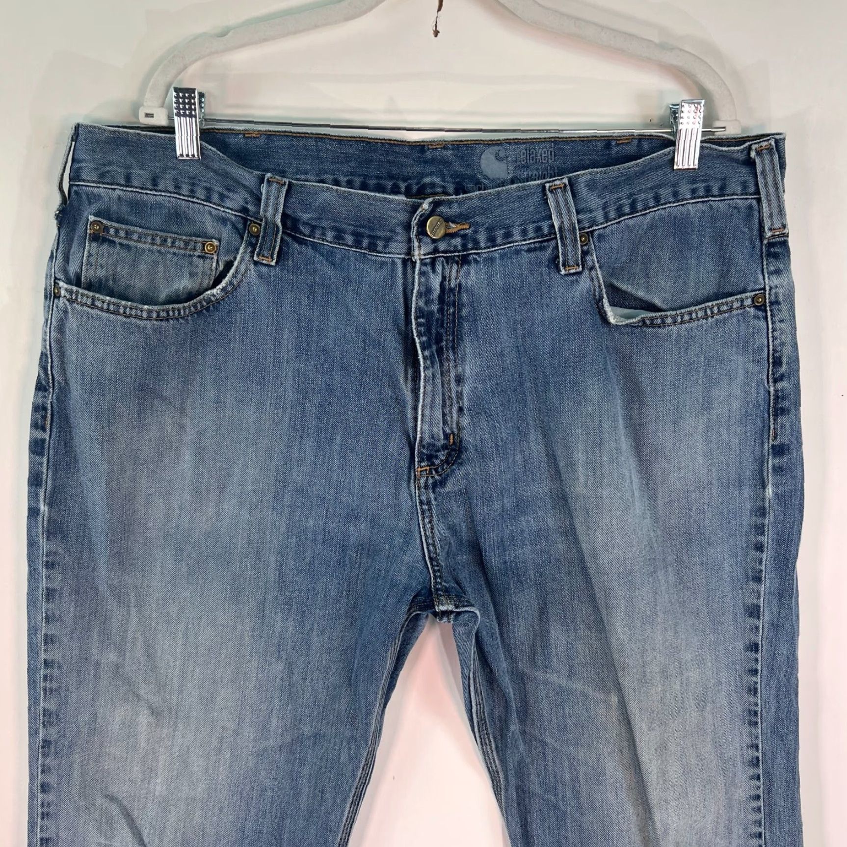 Carhartt Carhartt Pants Mens 40 Blue Relaxed Fit Dungaree Work Wear Outdoor 40x30 Size US 40 / EU 56 - 2 Thumbnail