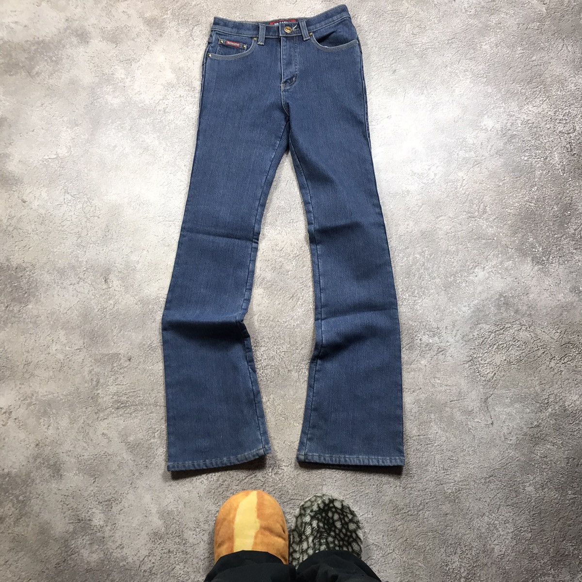 Vintage Vintage Y2K Baggy Wide Leg Distressed Jeans Grunge Logo 27 Size 27" / US 4 / IT 40 - 2 Thumbnail