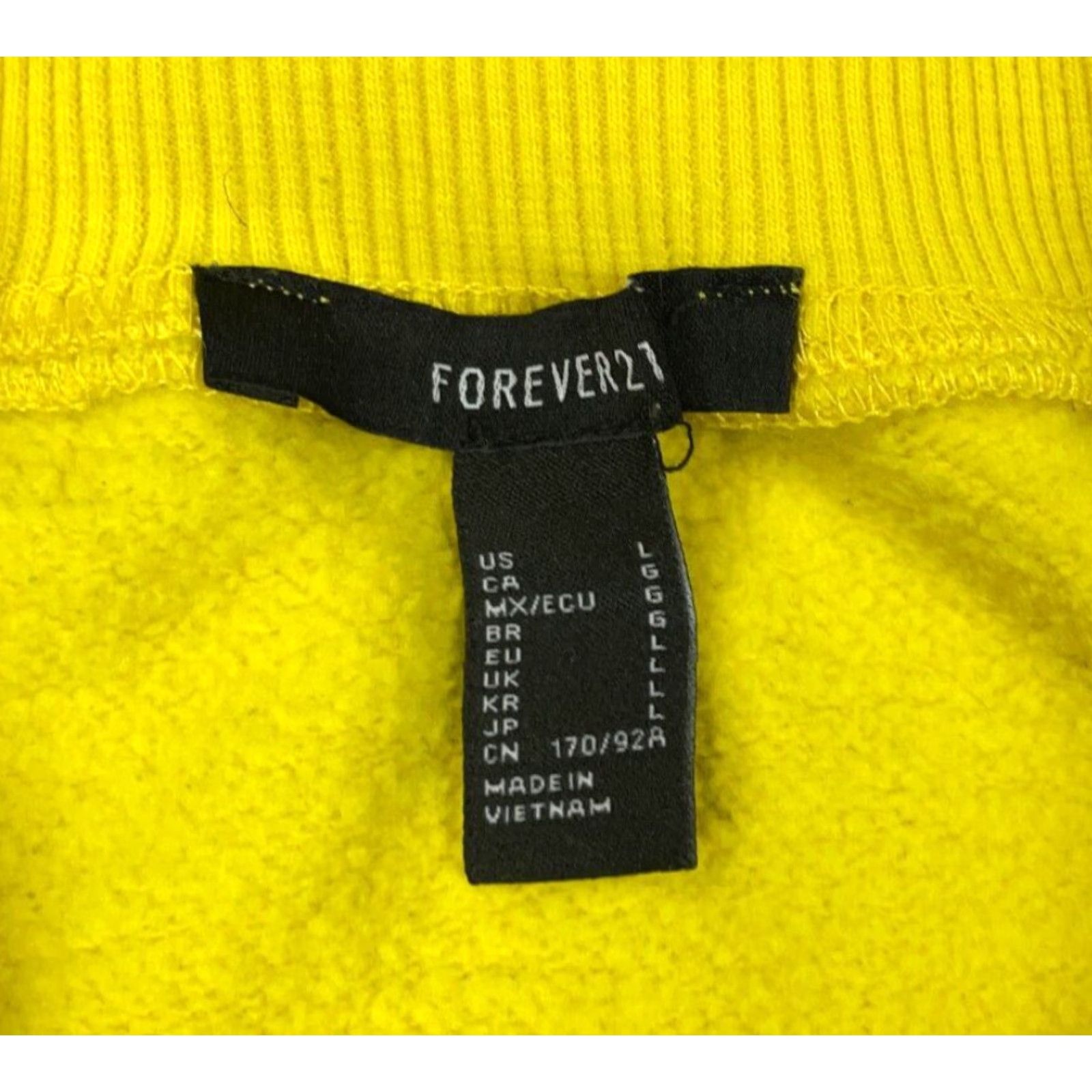 Forever 21 FOREVER 21 Sweatshirt Pullover Adult Large Yellow Distressed USA Sport Print Graphic 90s Retro Crew Neck Men Size US L / EU 52-54 / 3 - 3 Thumbnail