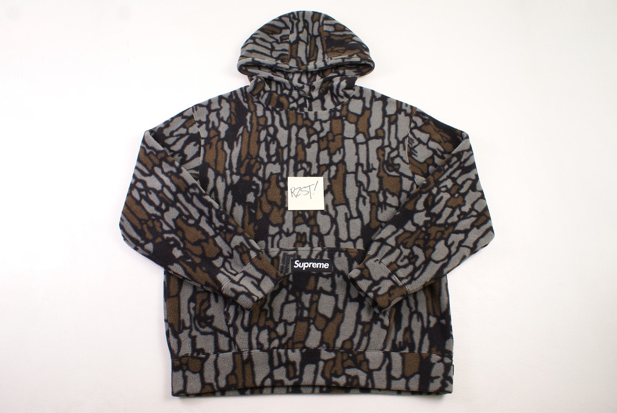 Supreme 2020 Supreme Polartec Hooded Sweatshirt OLIVE TREEBARK CAMO Size US M / EU 48-50 / 2 - 1 Thumbnail