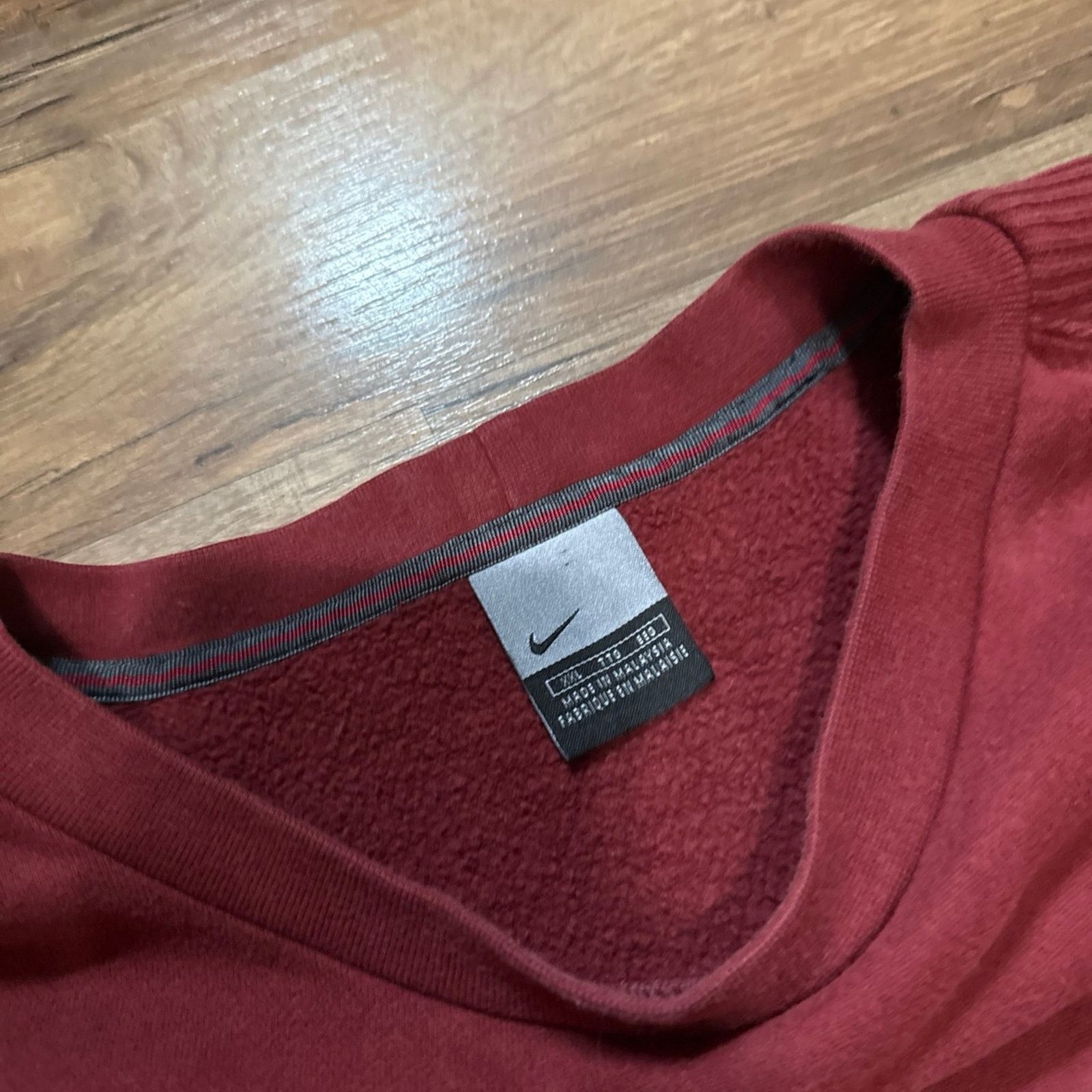 Nike 90s Nike Spell Out Burgundy Maroon Crewneck Sweatshirt Size US XXL / EU 58 / 5 - 6 Thumbnail