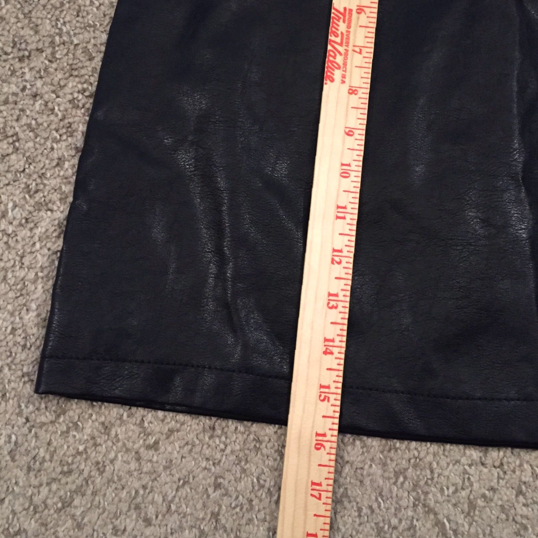 Forever 21 Forever 21 Skirt Short Lined Black Faux Leather A-Line 29 Women Size 29" - 6 Thumbnail