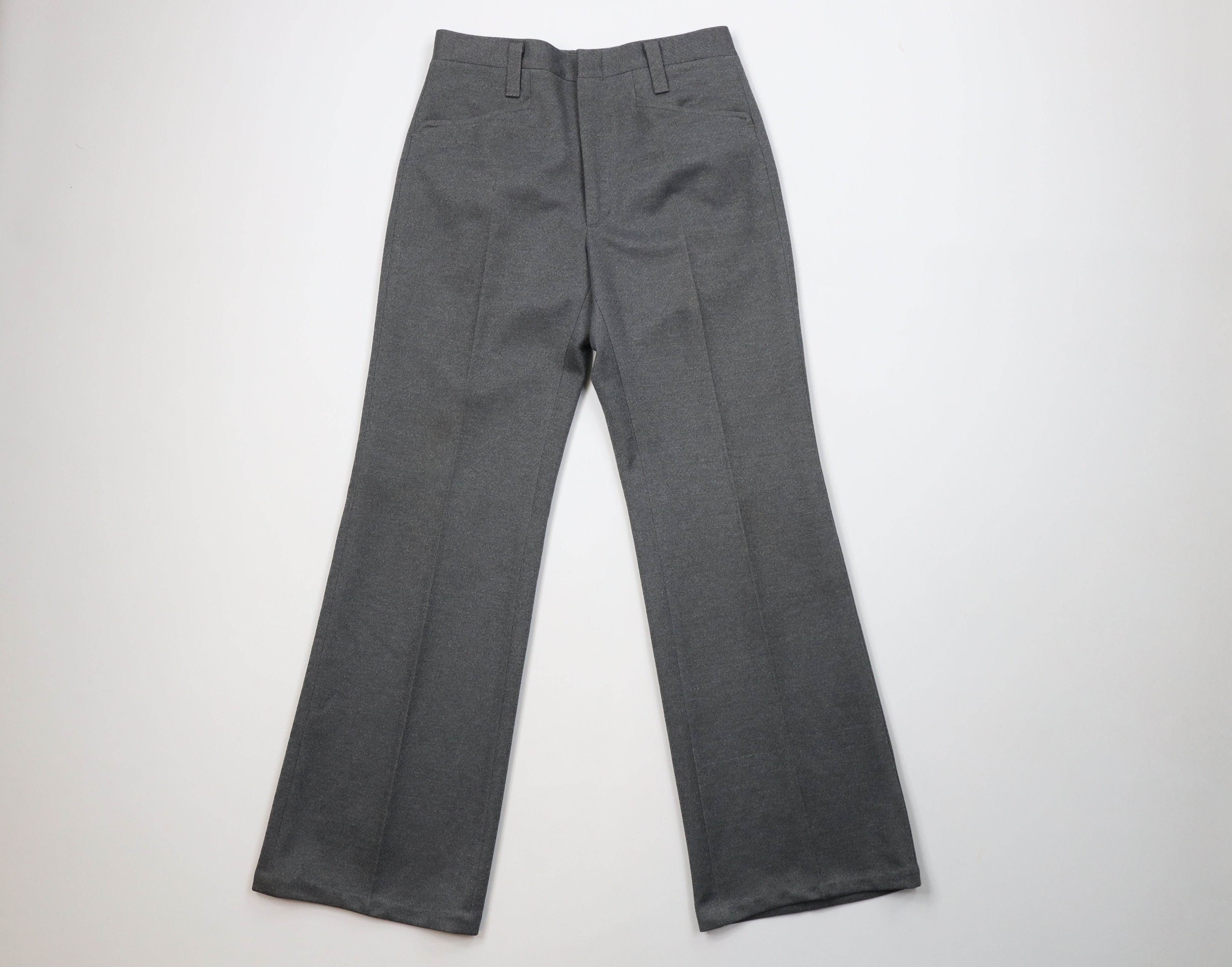 Vintage Vintage 70s Streetwear Wide Leg Chino Pants Gray USA Size US 28 / EU 44 - 1 Thumbnail