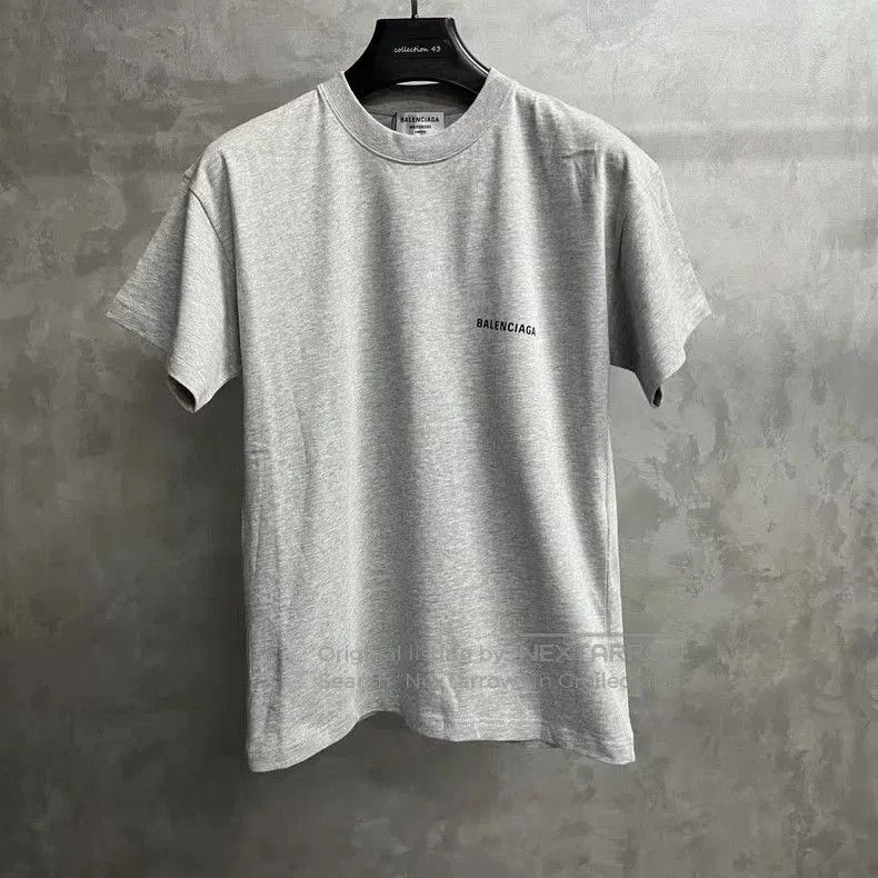 Balenciaga Balenciaga Gray Logo Print Short Sleeve T-shirt. Size US XS / EU 42 / 0 - 1 Thumbnail