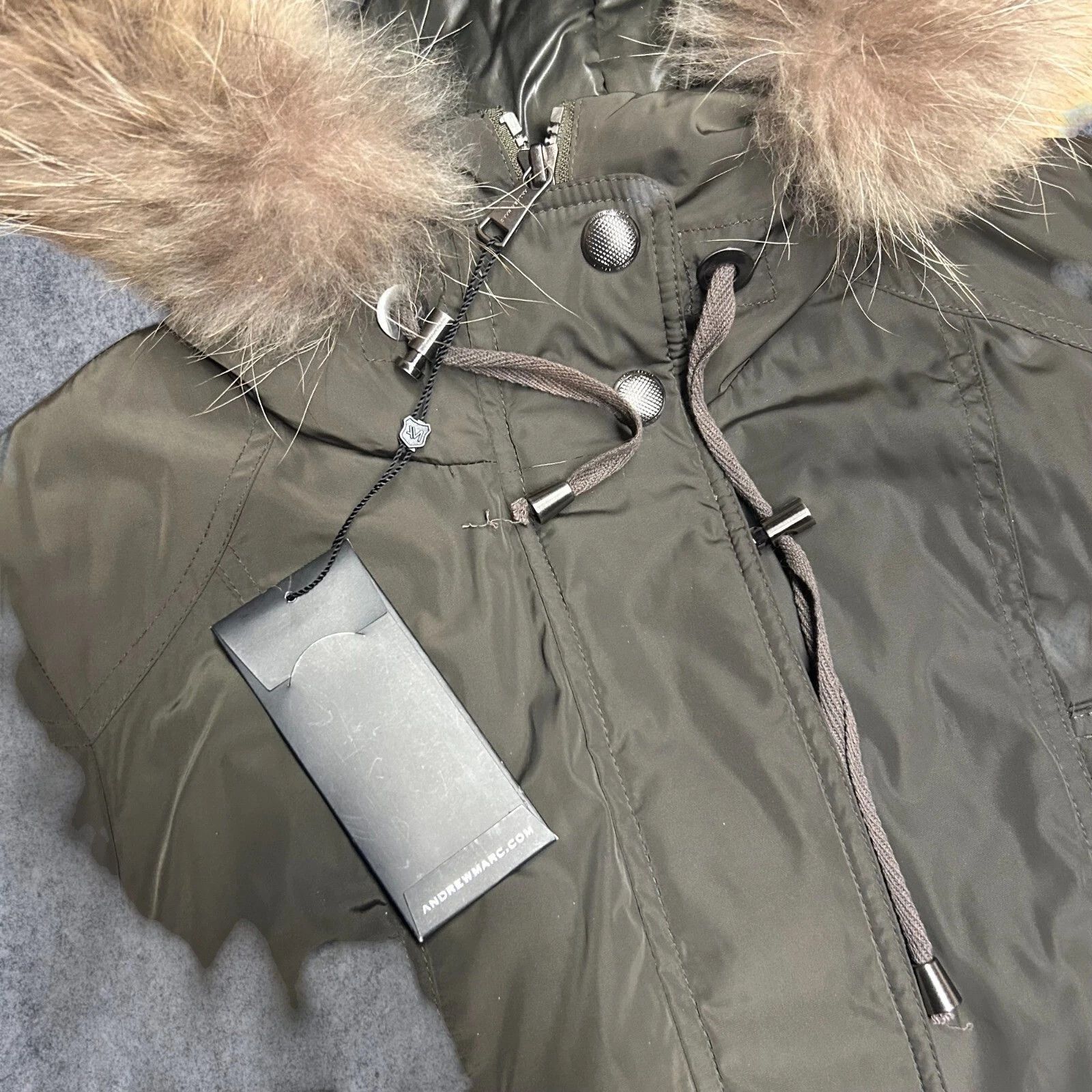 Andrew Marc Andrew Marc Parka Faux Fur Coat Nwt Olive Green Women's Xs Size US XS / EU 42 / 0 - 3 Thumbnail
