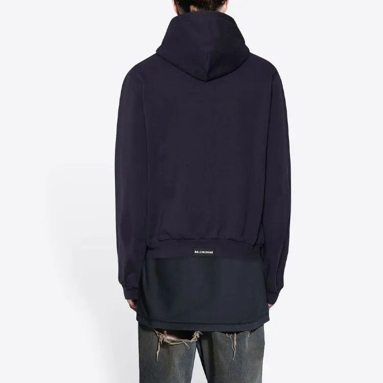 Balenciaga o1tr1nto1025 Tab Worn-Out Zip-Up Hoodie in Black Size US XXS / EU 40 - 4 Thumbnail