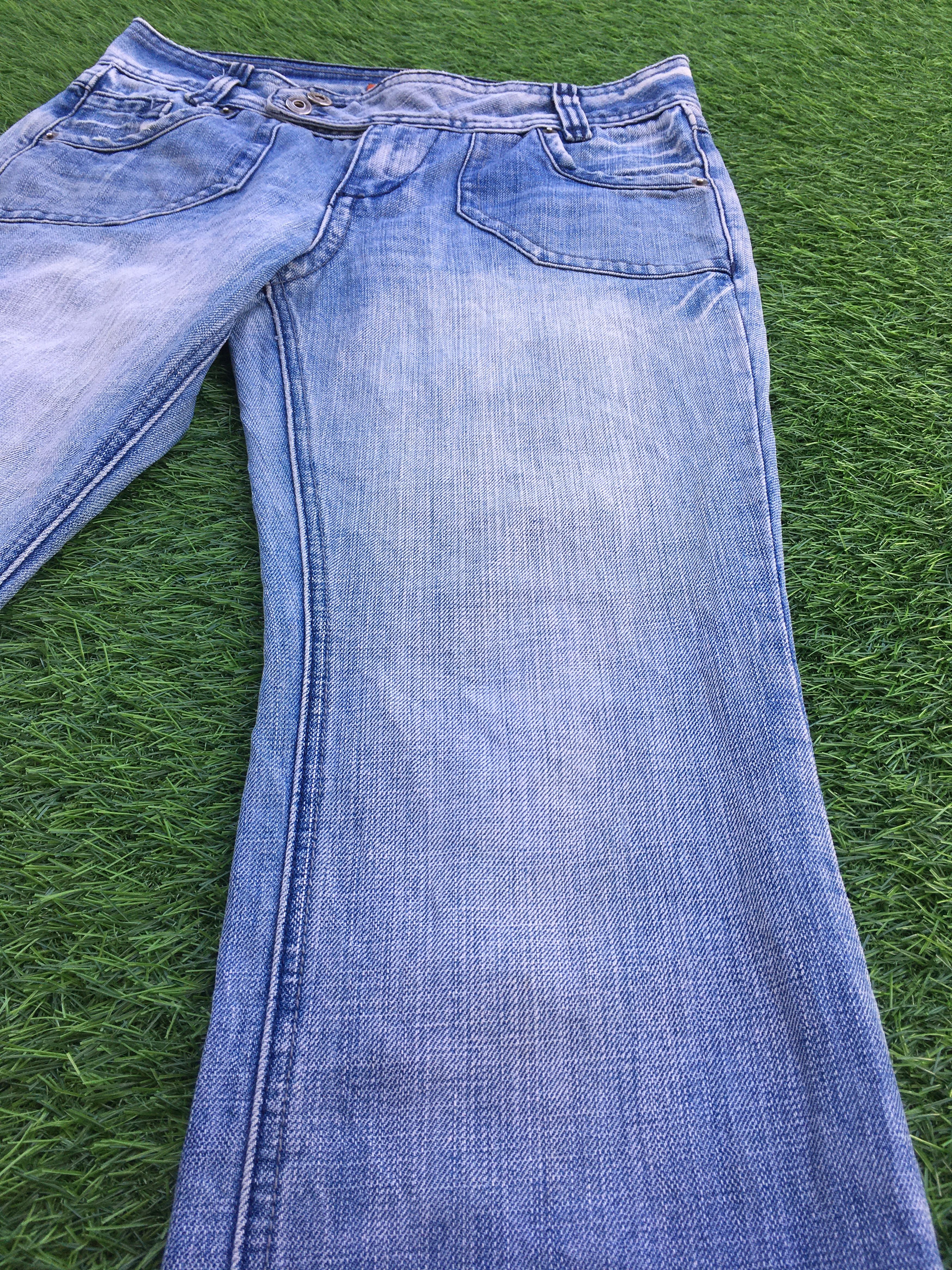 Designer × Jean Low Waist Distressed Bootcut Flare Jeans D-949 Size 28" / US 6 / IT 42 - 7 Thumbnail