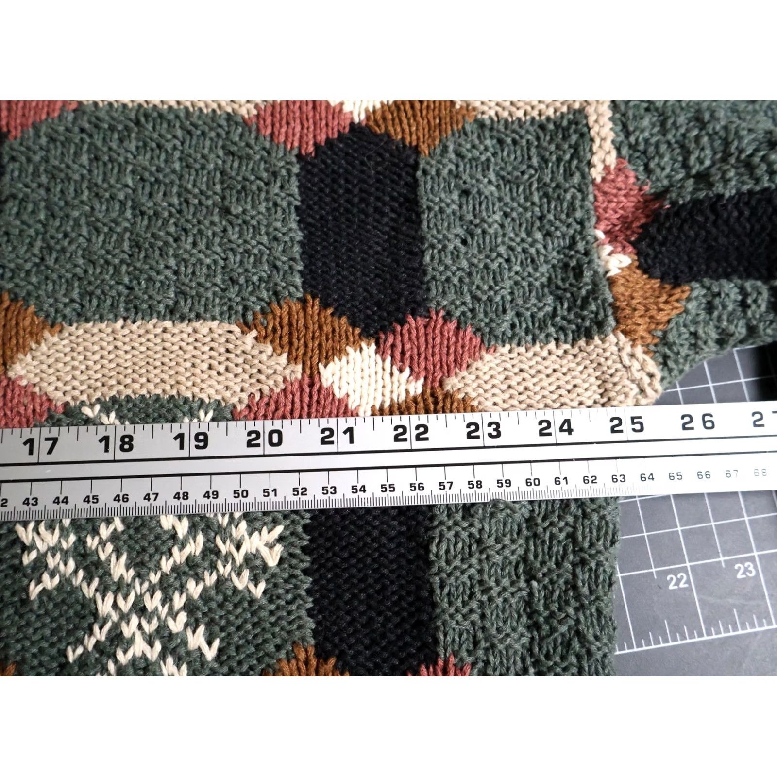 Vintage VINTAGE Structure Sweater Men XL Green Geometric Crew Neck Heavyweight Knit Cotton Blend Ramie Size US XL / EU 56 / 4 - 6 Thumbnail
