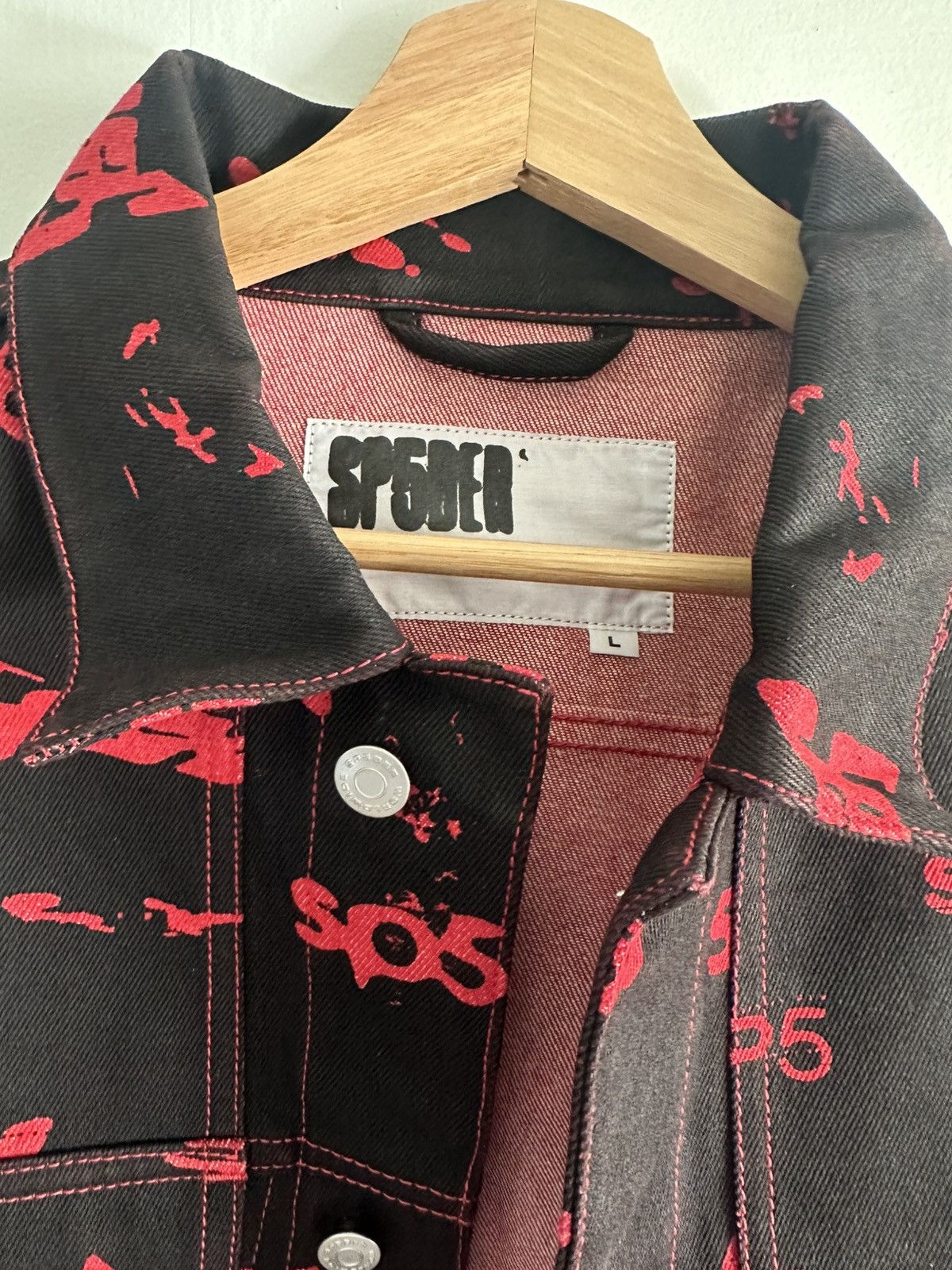 Sp5der Sp5der AOP sex denim jacket Size US L / EU 52-54 / 3 - 3 Thumbnail