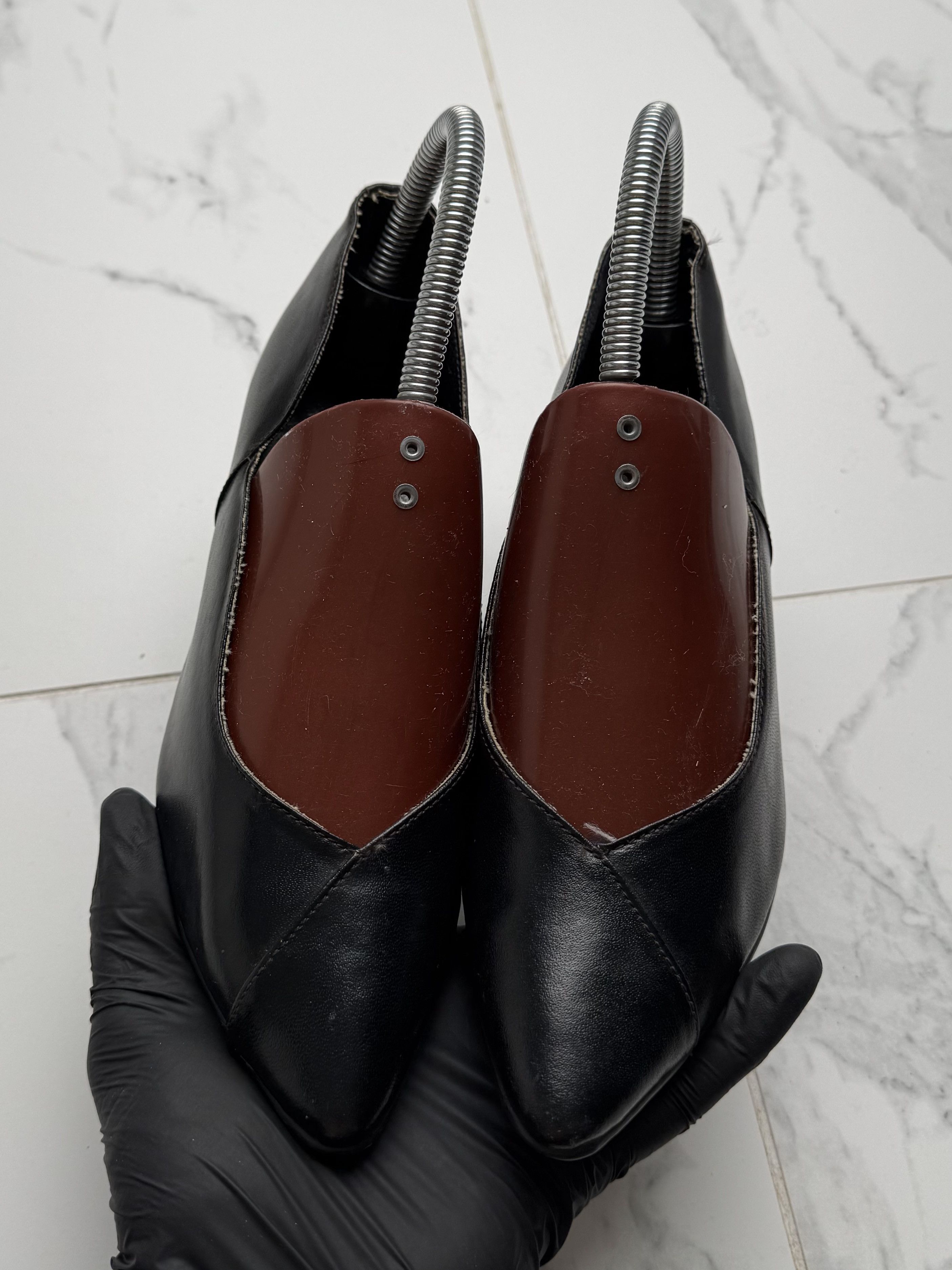 Vintage Vintage Leather Kitten Heel Pumps Pointed Toe Office Shoes Size US 6 / IT 36 - 6 Thumbnail