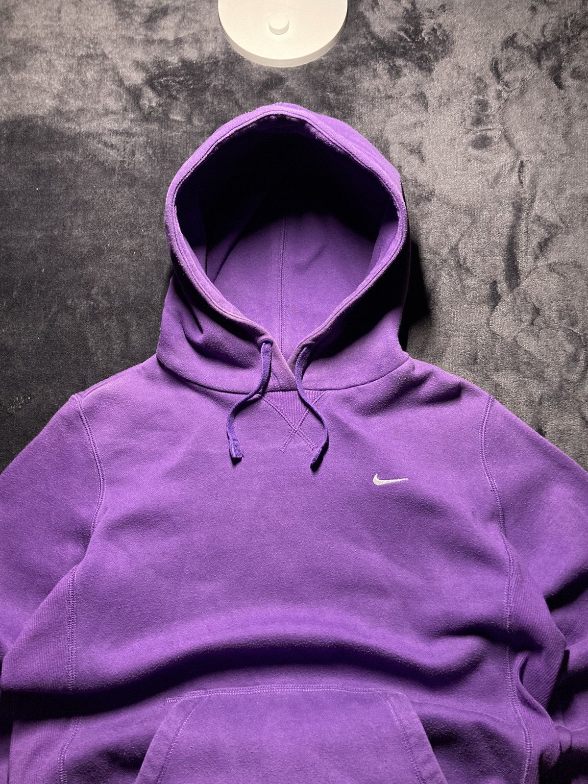 Nike × Vintage ⛩️Vintage Nike Purple Corner Swoosh Hoodie Mini Logo SunFaded Size US S / EU 44-46 / 1 - 3 Thumbnail
