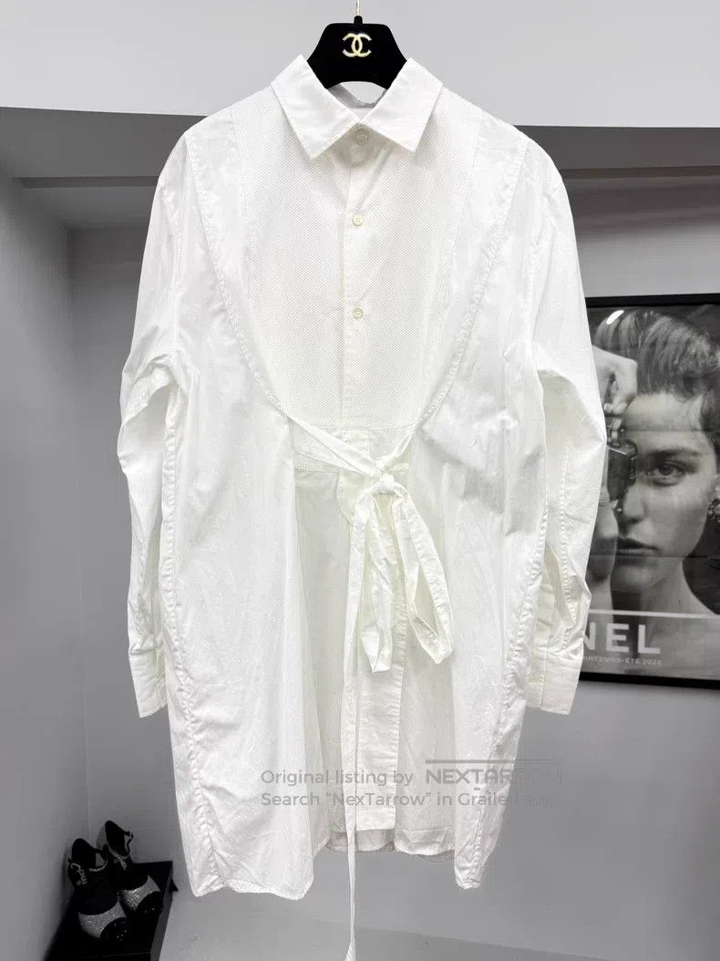 Dior Dior White ty-up shirt dress Size XS / US 0-2 / IT 36-38 - 1 Thumbnail