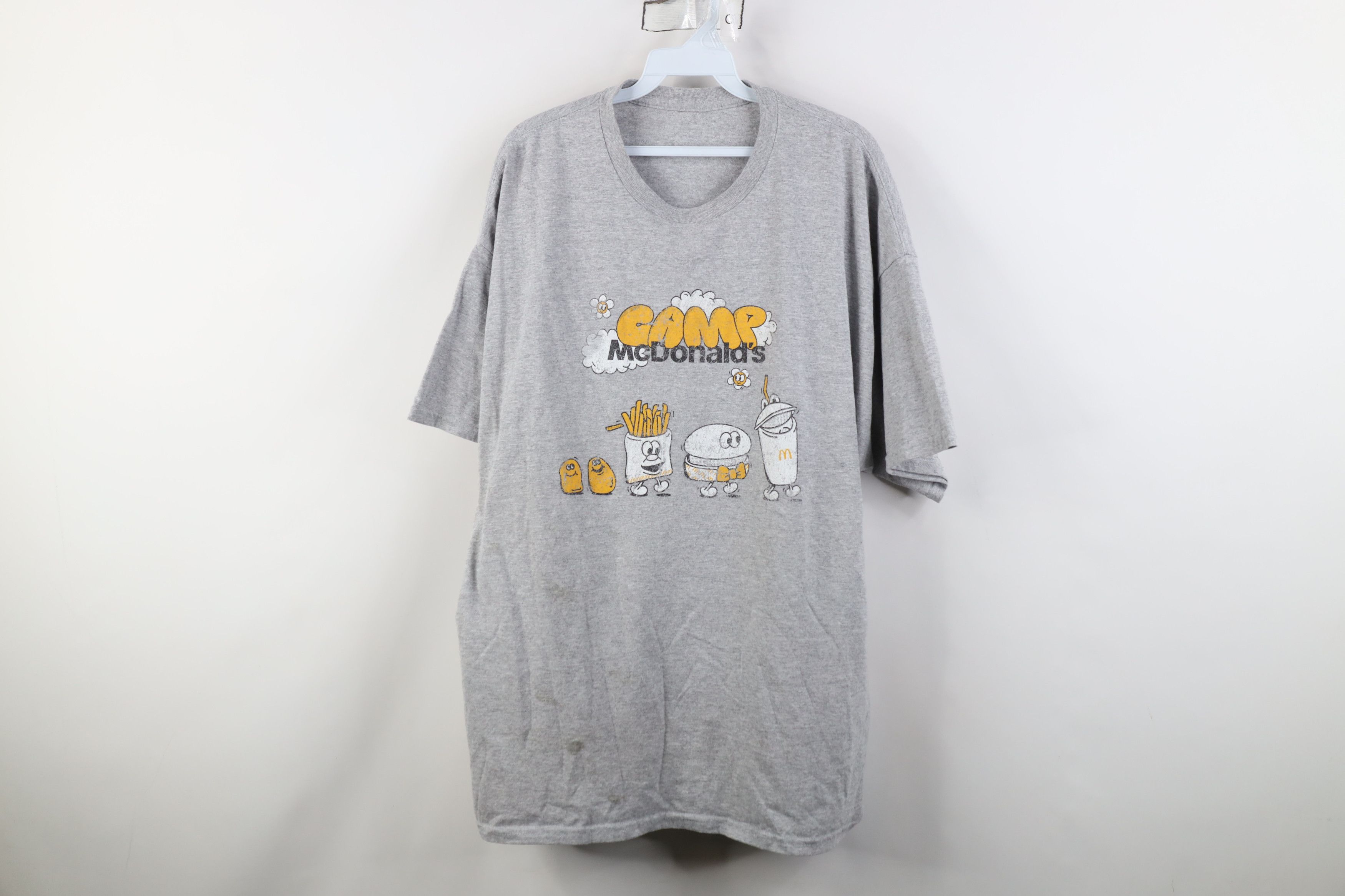 Vintage Y2K Camp McDonalds Fast Food Short Sleeve T-Shirt Gray Size US XXL / EU 58 / 5 - 1 Thumbnail