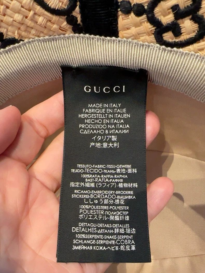 Gucci Gucci Logo woven straw hat 2503-Nextarrow Size ONE SIZE - 5 Thumbnail