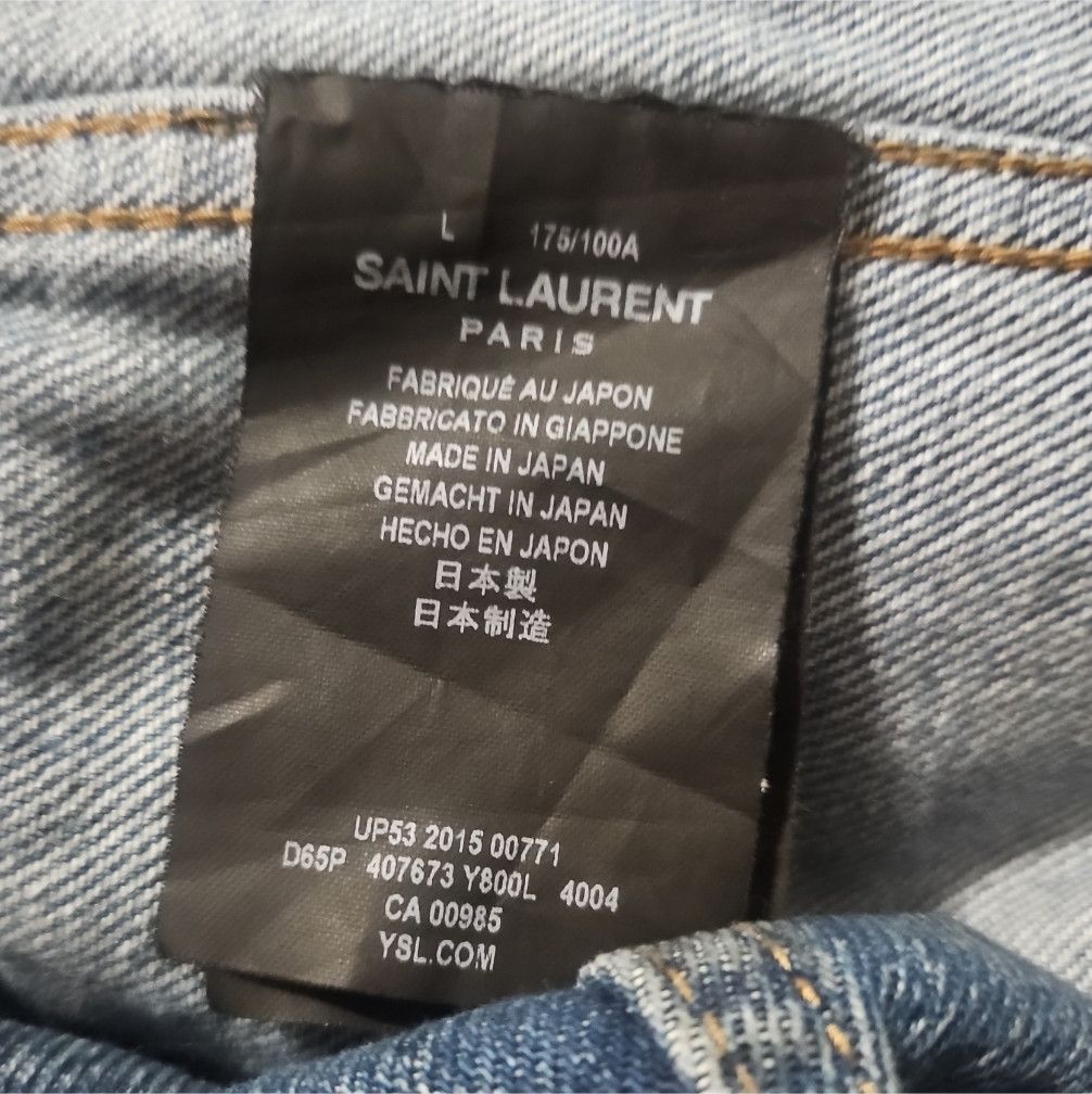 Saint Laurent Paris 2015 Hedi Slimane Palm Tree Patch Denim Jacket Size US L / EU 52-54 / 3 - 8 Thumbnail