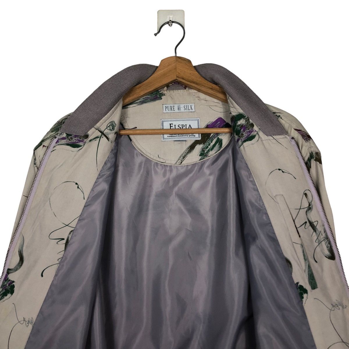 Japanese Brand 🔥Vintage Bomber Jacket Pure Silk Elspia Issey Miyake Size US M / EU 48-50 / 2 - 14 Thumbnail