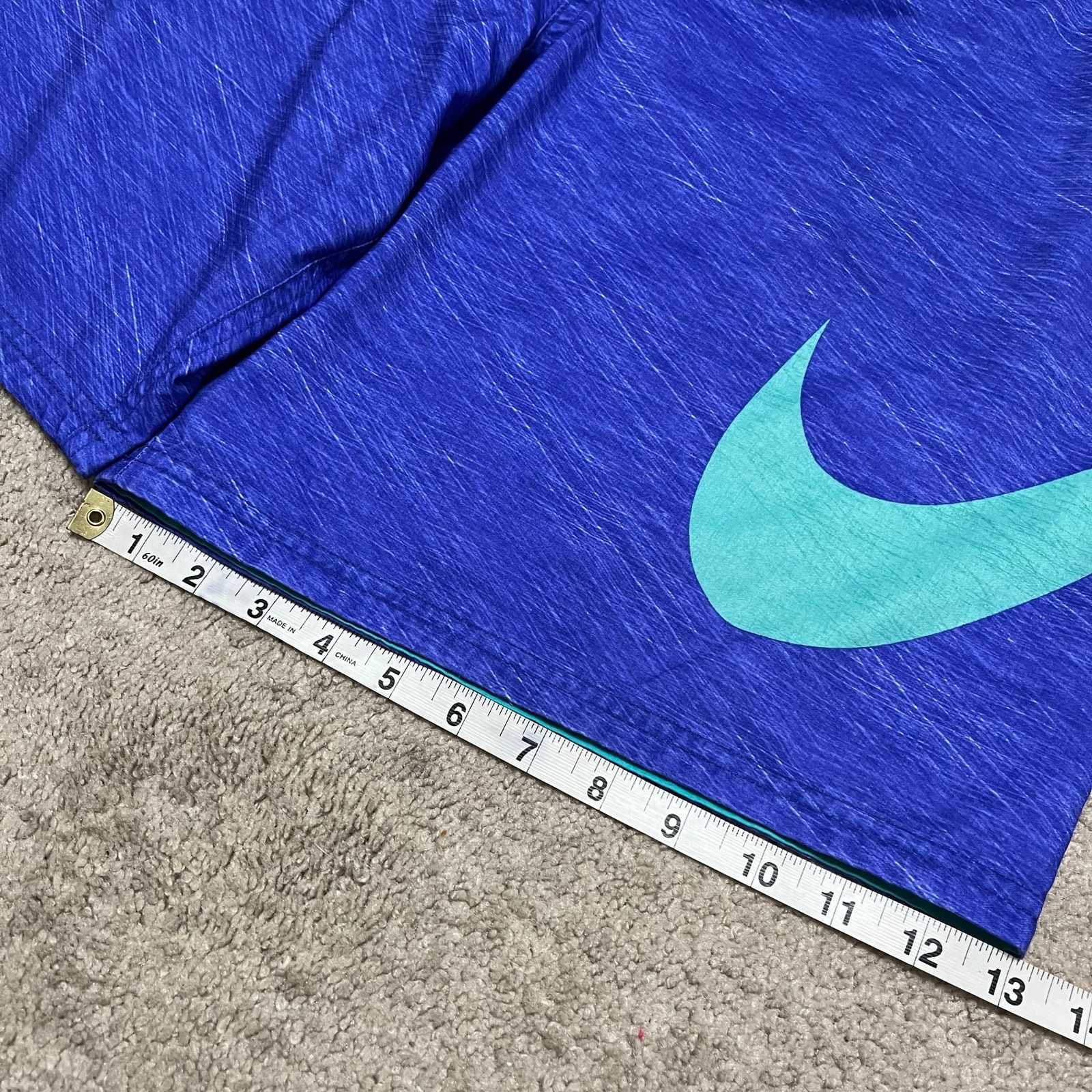 Nike Nike Y2K Big Swoosh Purple with Teal Swin Shorts Large Size US 36 / EU 52 - 5 Thumbnail