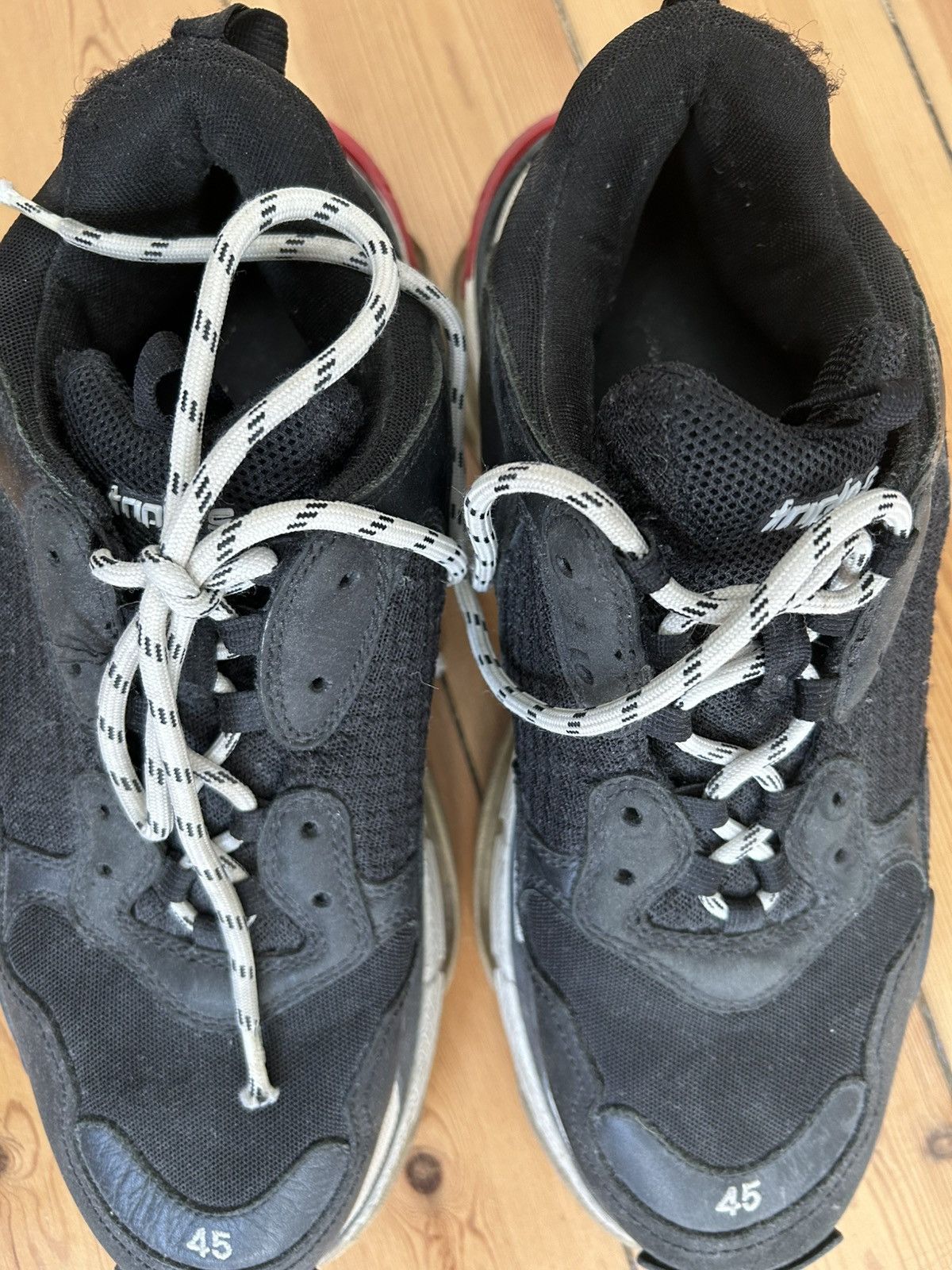 Balenciaga Balenciaga Triple S Bred Size US 12 / EU 45 - 6 Thumbnail
