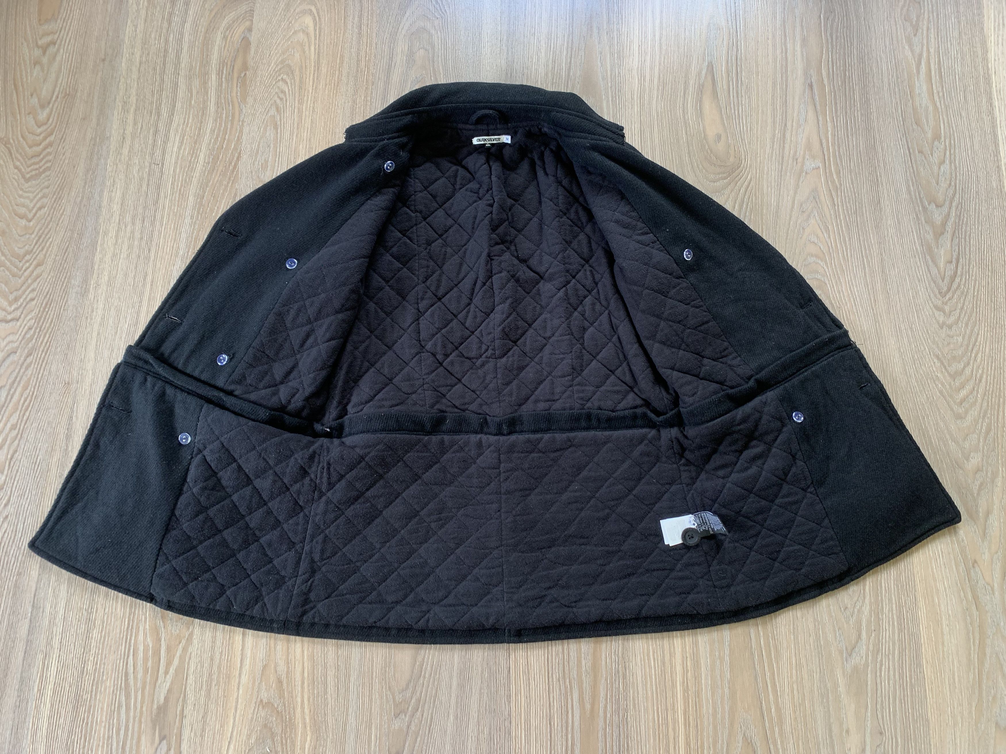 Quicksilver × Vintage Quicksilver Womens Black Wool Coat Size M / US 6-8 / IT 42-44 - 4 Thumbnail