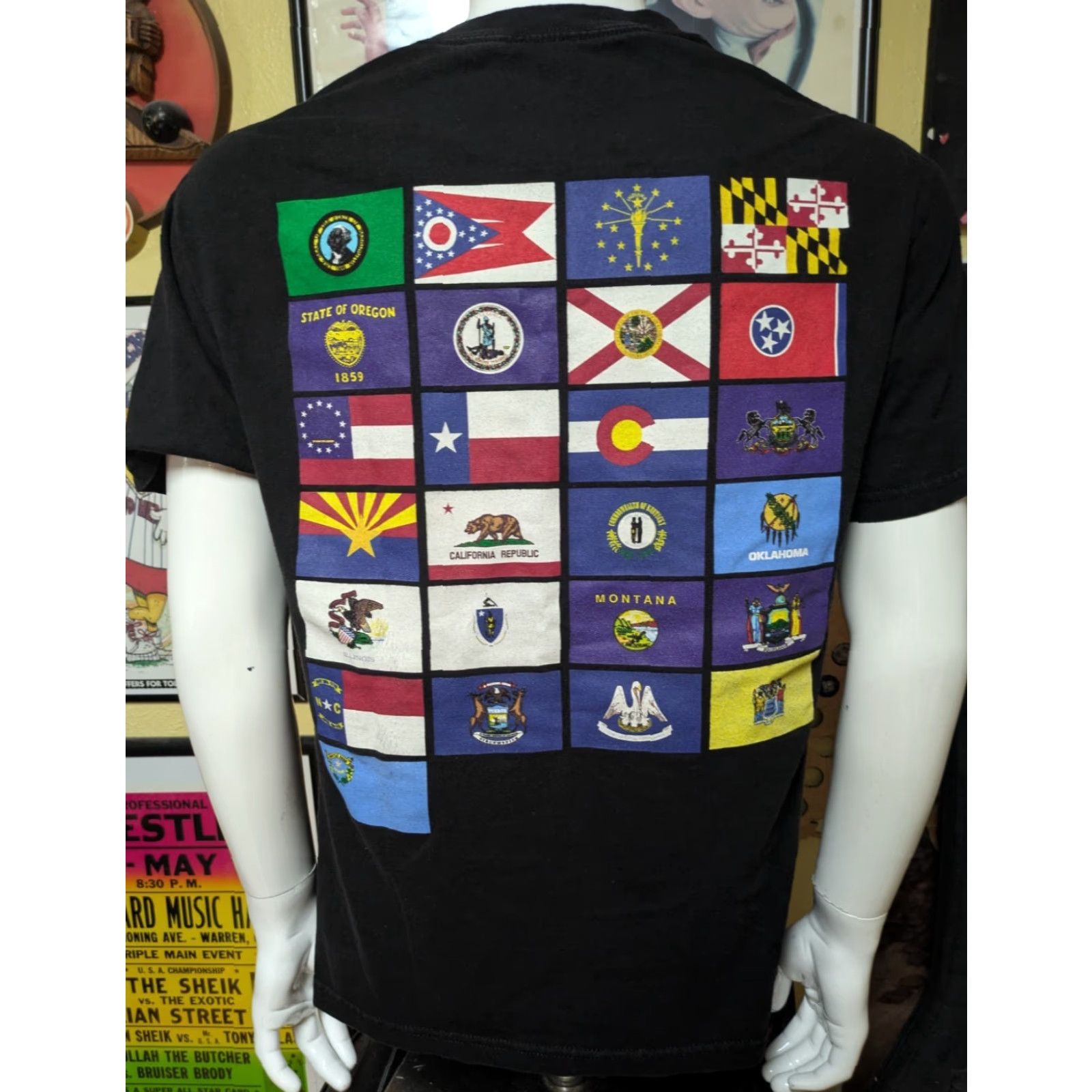 Vintage VINTAGE Cookies Cannabis Dispensary State Flags Gary Payton Gelatti T Shirt Large Size US L / EU 52-54 / 3 - 4 Thumbnail