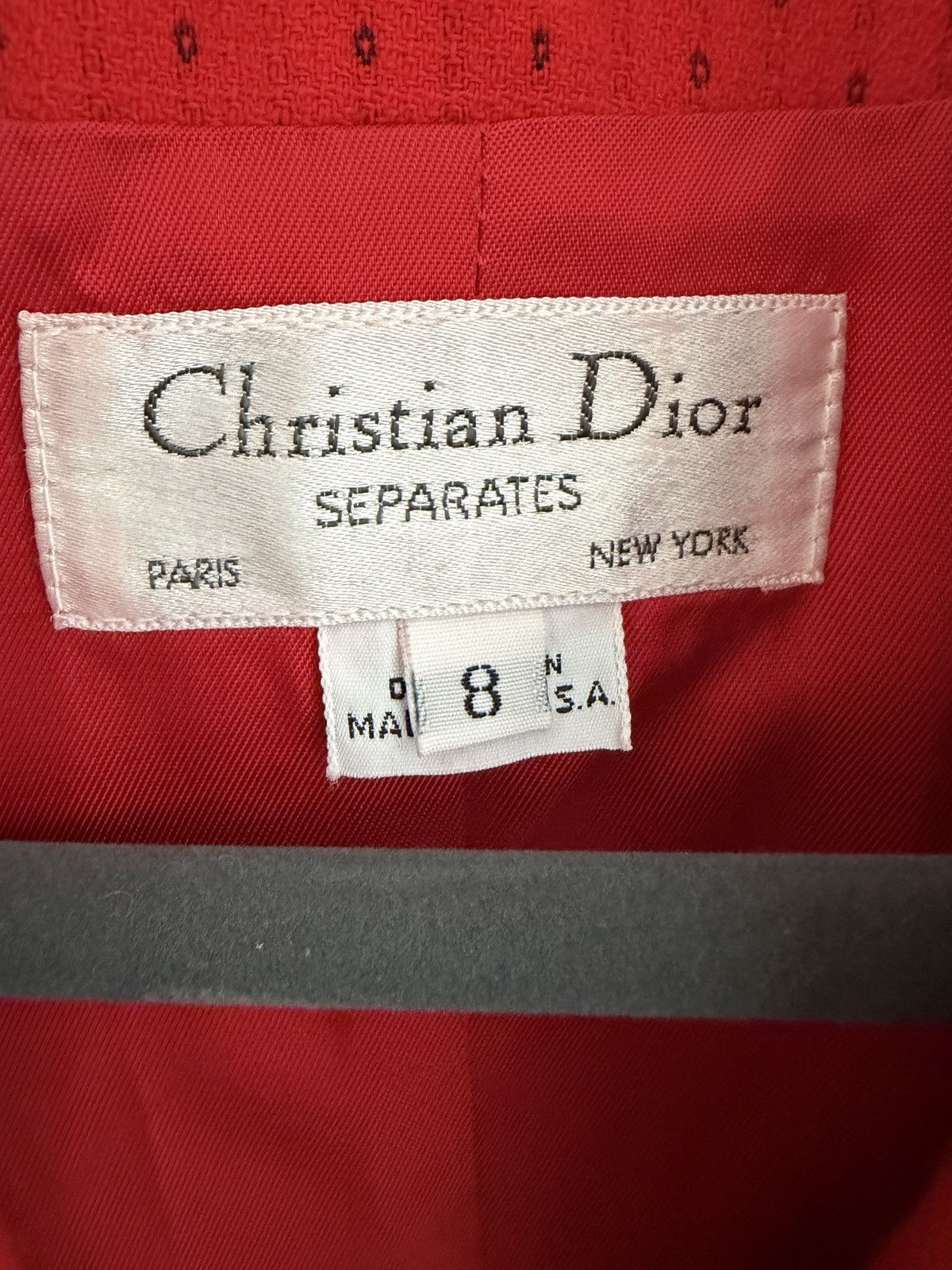 Other Christian Dior Structured Double-Breasted Blazer, Size US 8 Size M / US 6-8 / IT 42-44 - 4 Thumbnail