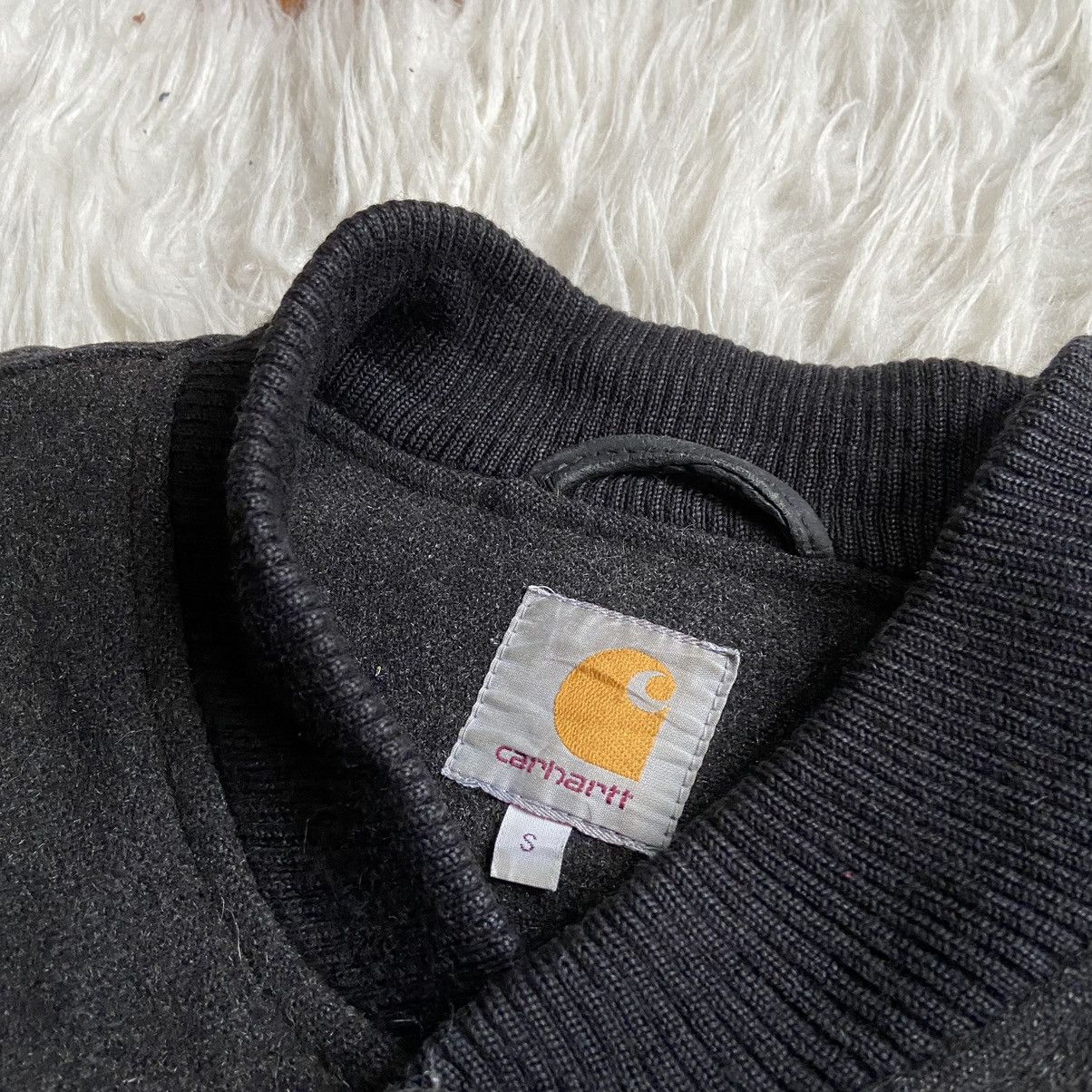 Carhartt × Carhartt Wip × Vintage 📌 Vintage Rare Carhartt Bandit Leather Varsity Jacket Size US S / EU 44-46 / 1 - 12 Thumbnail