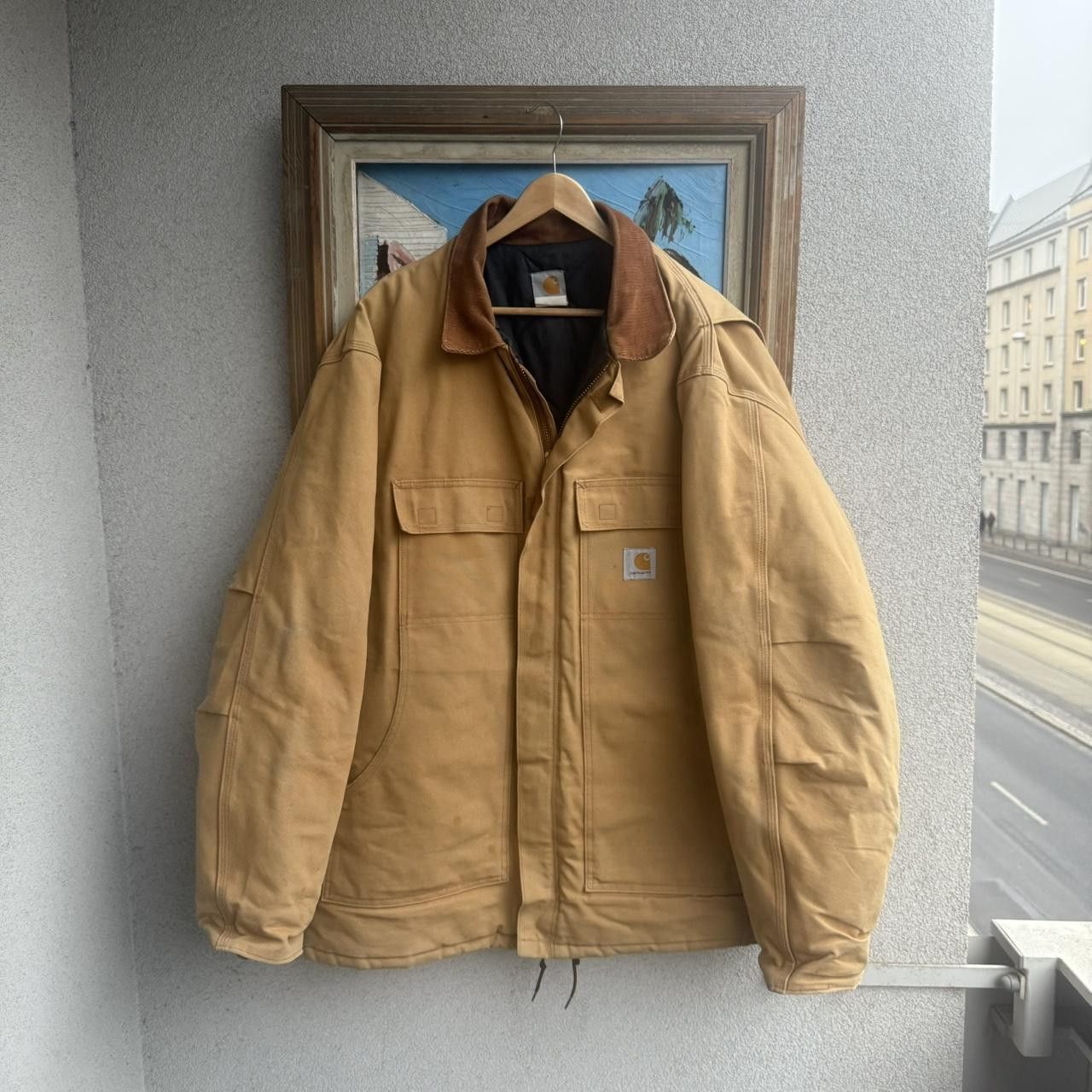 Carhartt Carhartt Vintage 90s Chore Coat Jacket Beige Workwear Size US XL / EU 56 / 4 - 1 Thumbnail