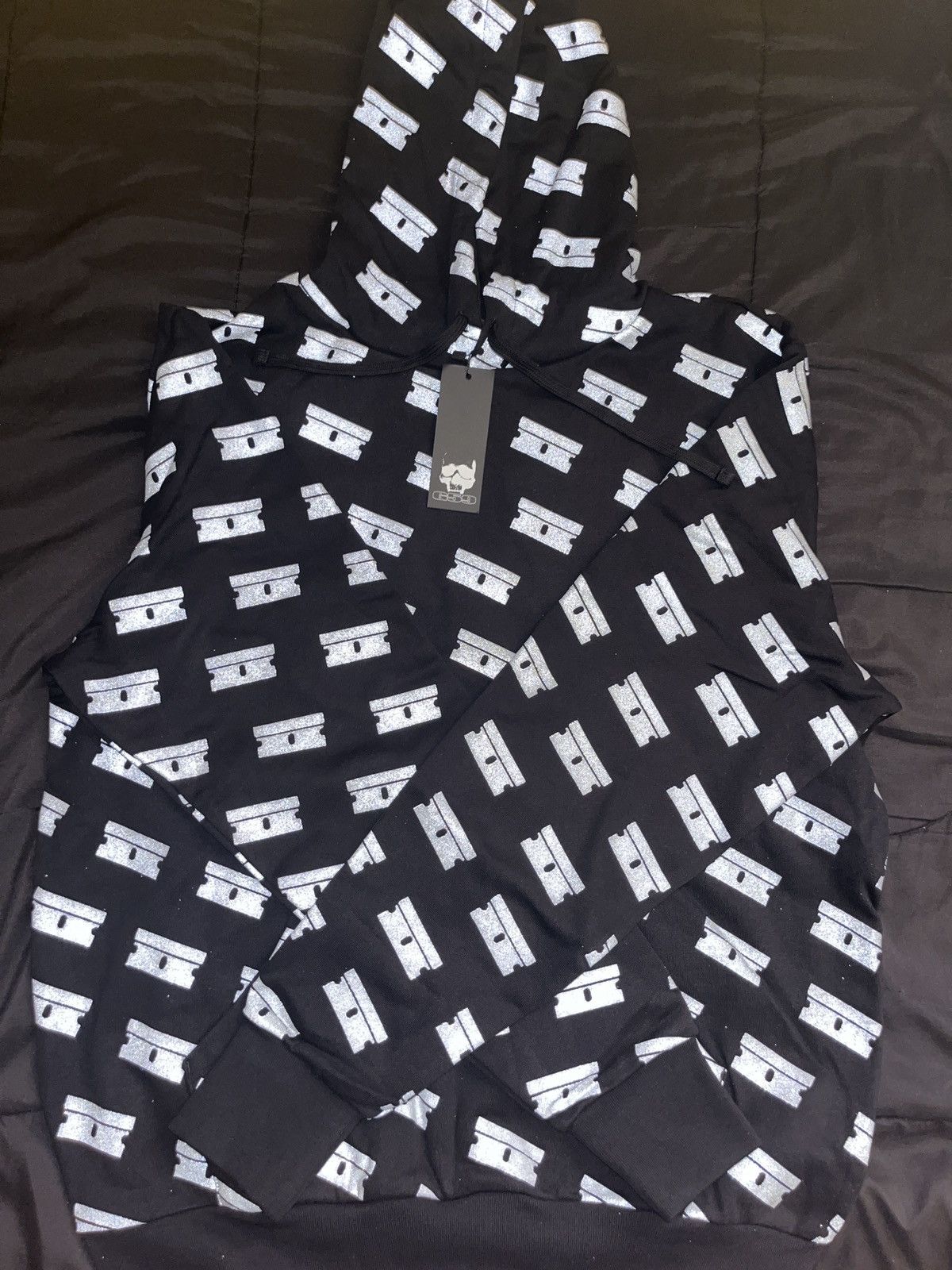 image of G59 Records G59 Razor Blade Hoodie in Black, Men's (Size Medium)