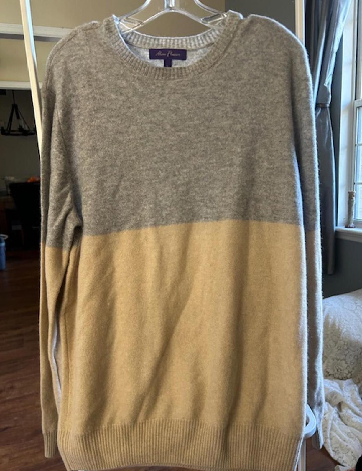 Alan Flusser Alan Flusser 100% Pure Cashmere Colorblock Sweater Size L Size US L / EU 52-54 / 3 - 1 Thumbnail