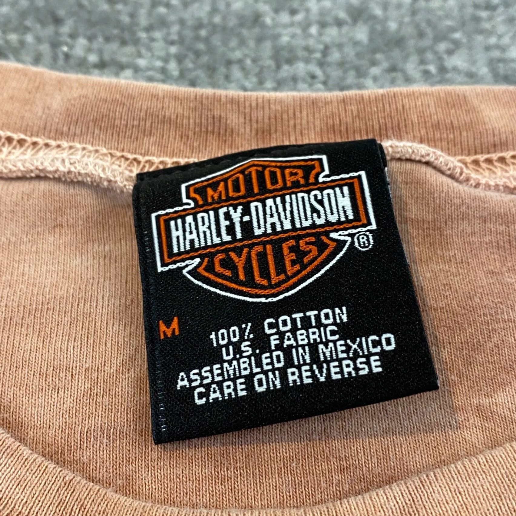 Harley Davidson Harley-Davidson Shirt Womens Medium Orange Rhinestone Tank Top Y2K California Biker Motorcycle Classic Girlie Womens Size M / US 6-8 / IT 42-44 - 3 Thumbnail