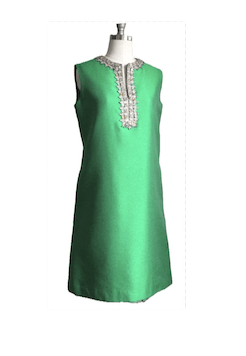 Other Vintage 1960s Halle Bros. Specialty Shop Emerald Shift Dress Size M / US 6-8 / IT 42-44 - 1 Thumbnail
