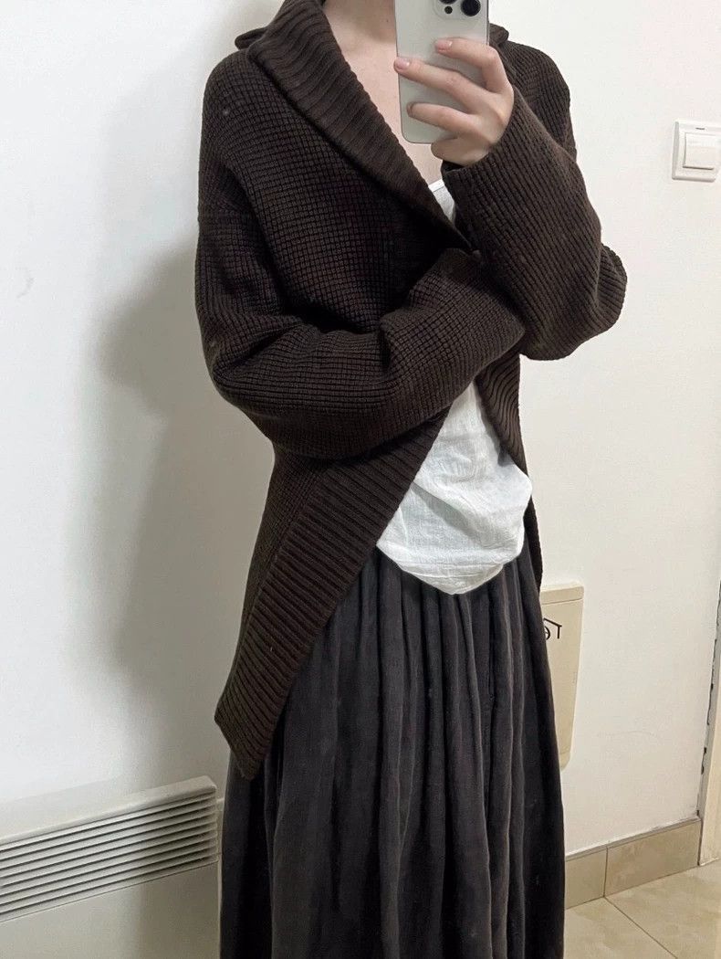 Yohji Yamamoto Yohji Yamamoto Yohji Yamamoto Chocolate Brown Sweater Size US M / EU 48-50 / 2 - 4 Thumbnail